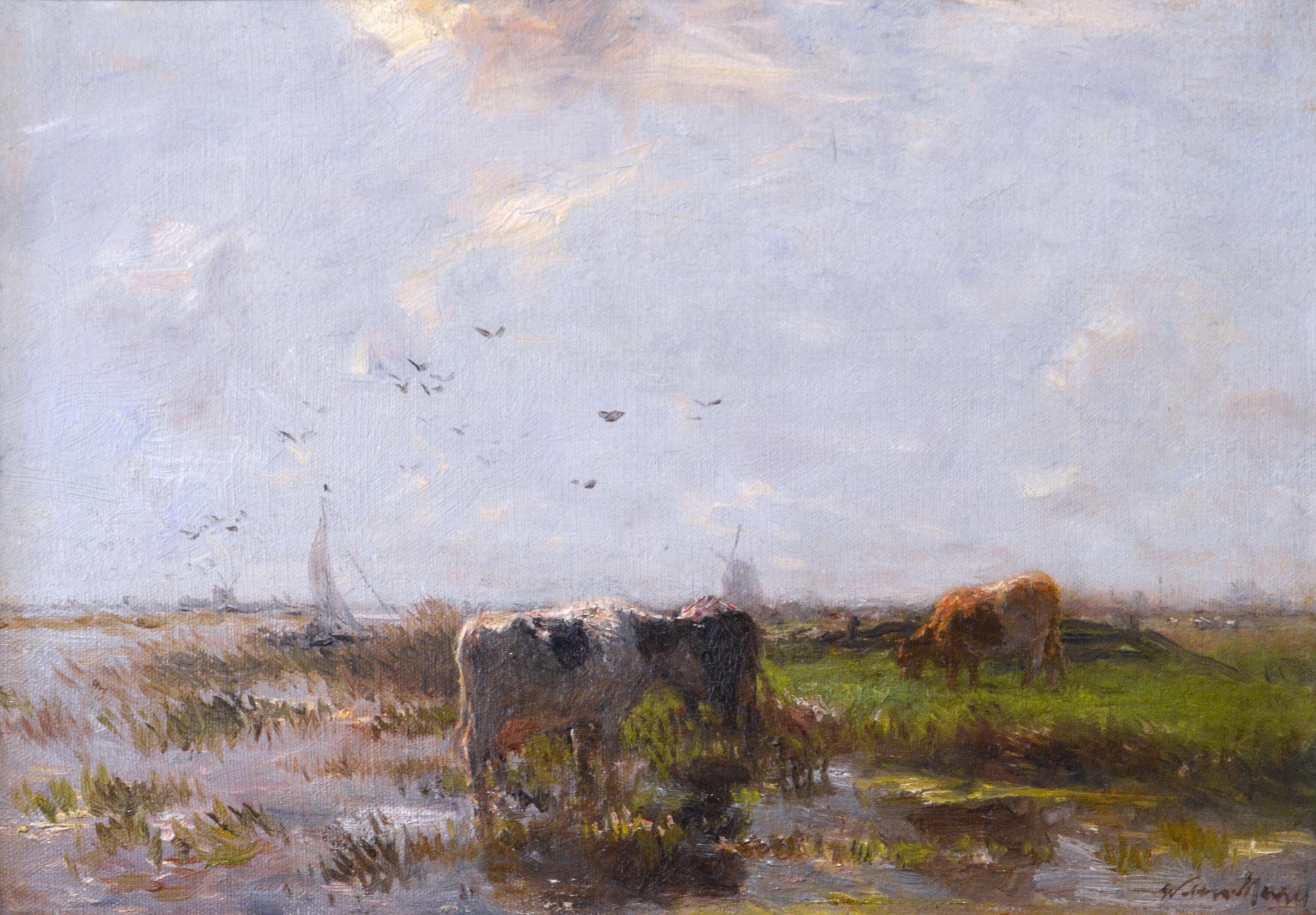 Willem Maris Landscape Painting - Vaches dans un pré