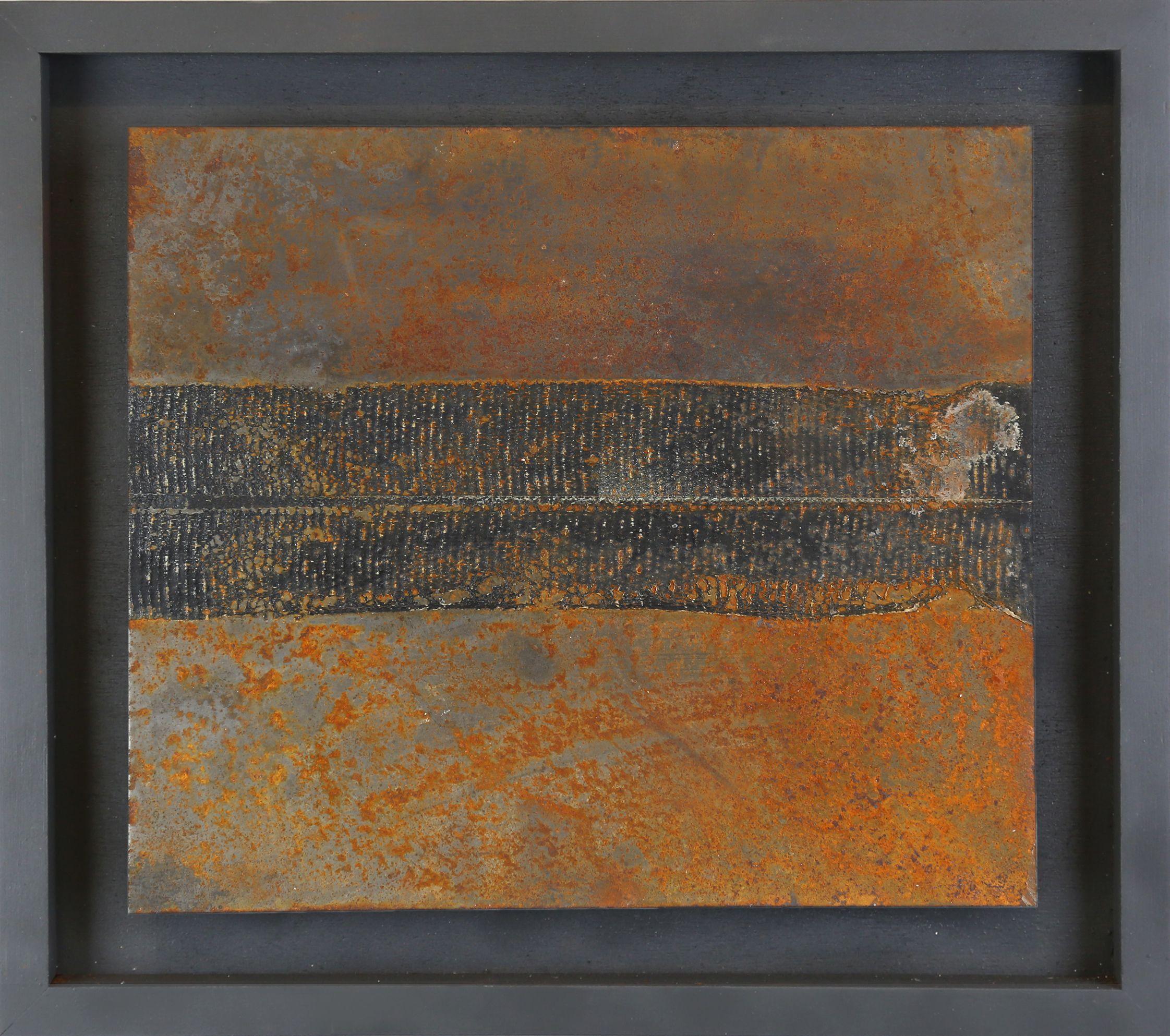 Métal n°4, techniques mixtes sur métal - Abstrait Mixed Media Art par Simon Williams