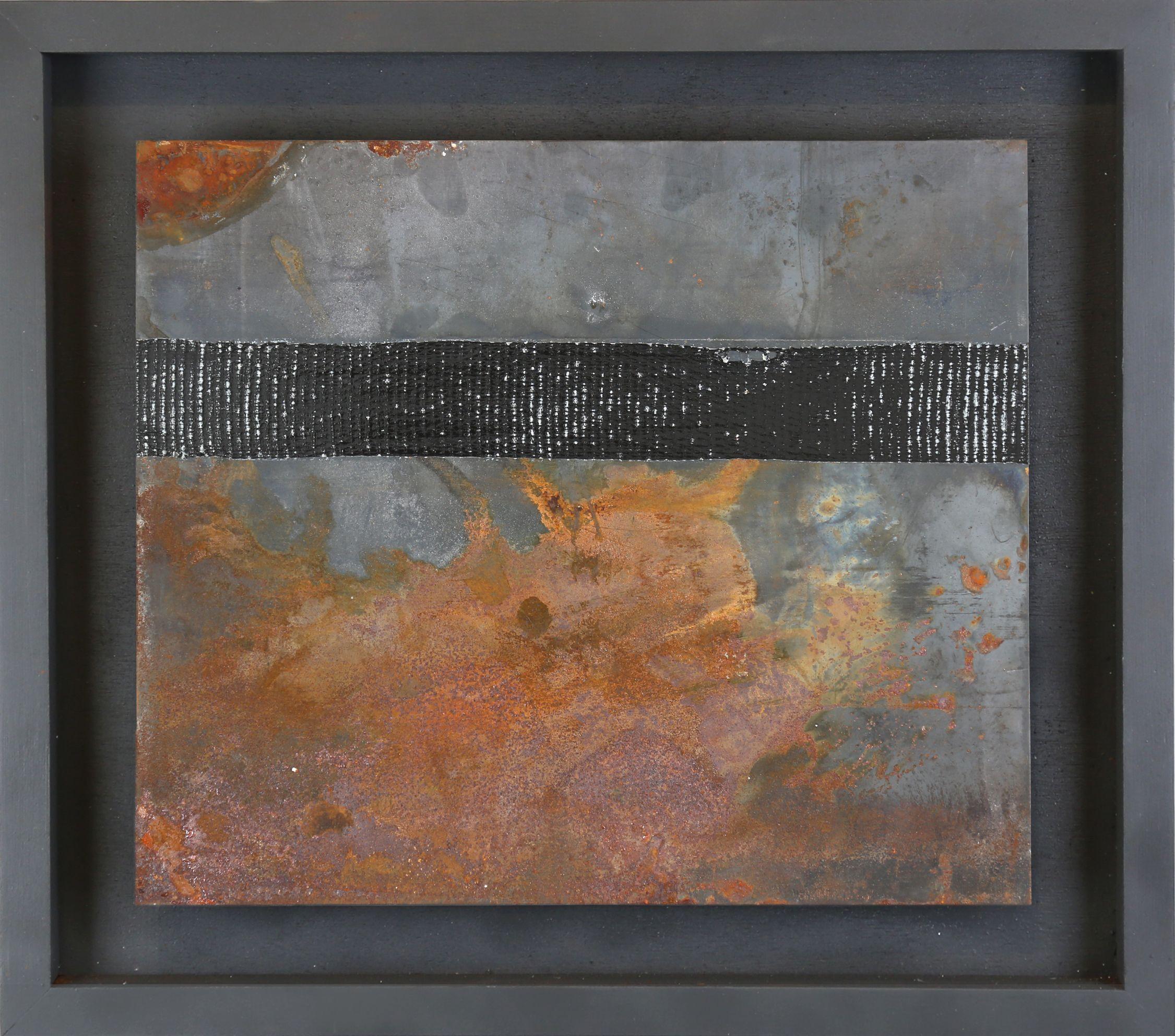 Metal #5, Mixed Media on Metal - Abstract Mixed Media Art by Simon Williams