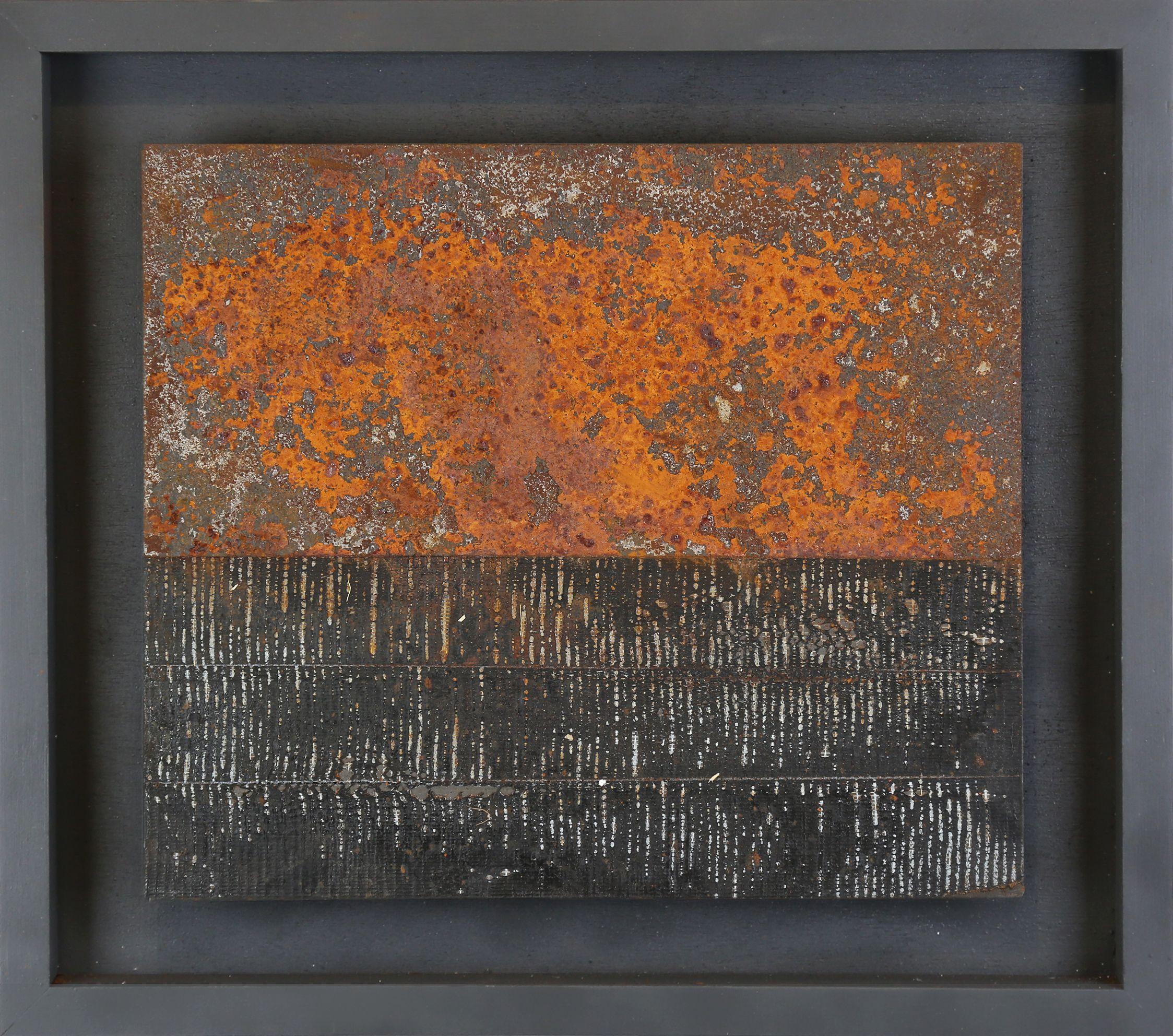 Métal n°6, techniques mixtes sur métal - Abstrait Mixed Media Art par Simon Williams