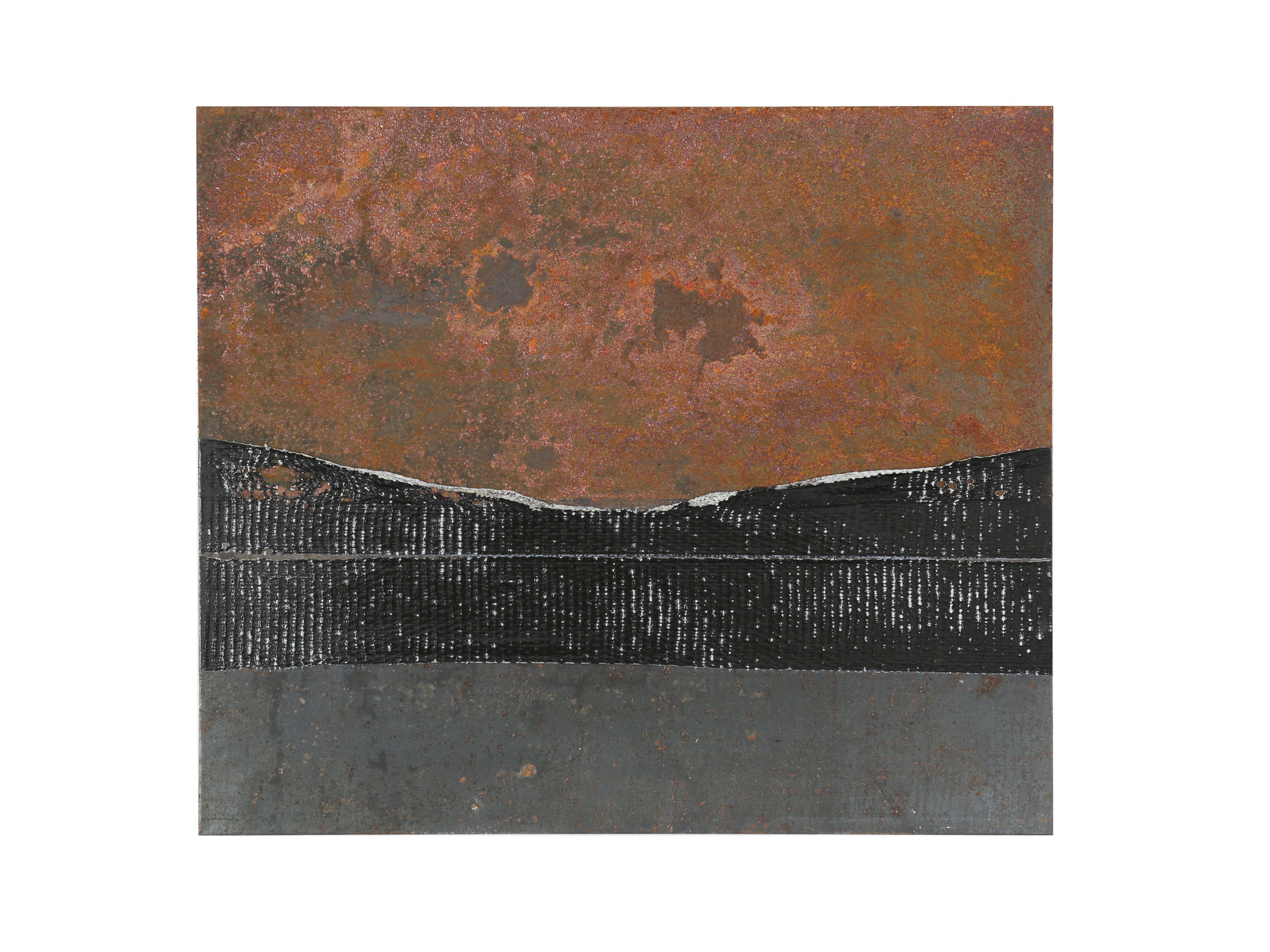 Metall #7, Mixed Media auf Metall