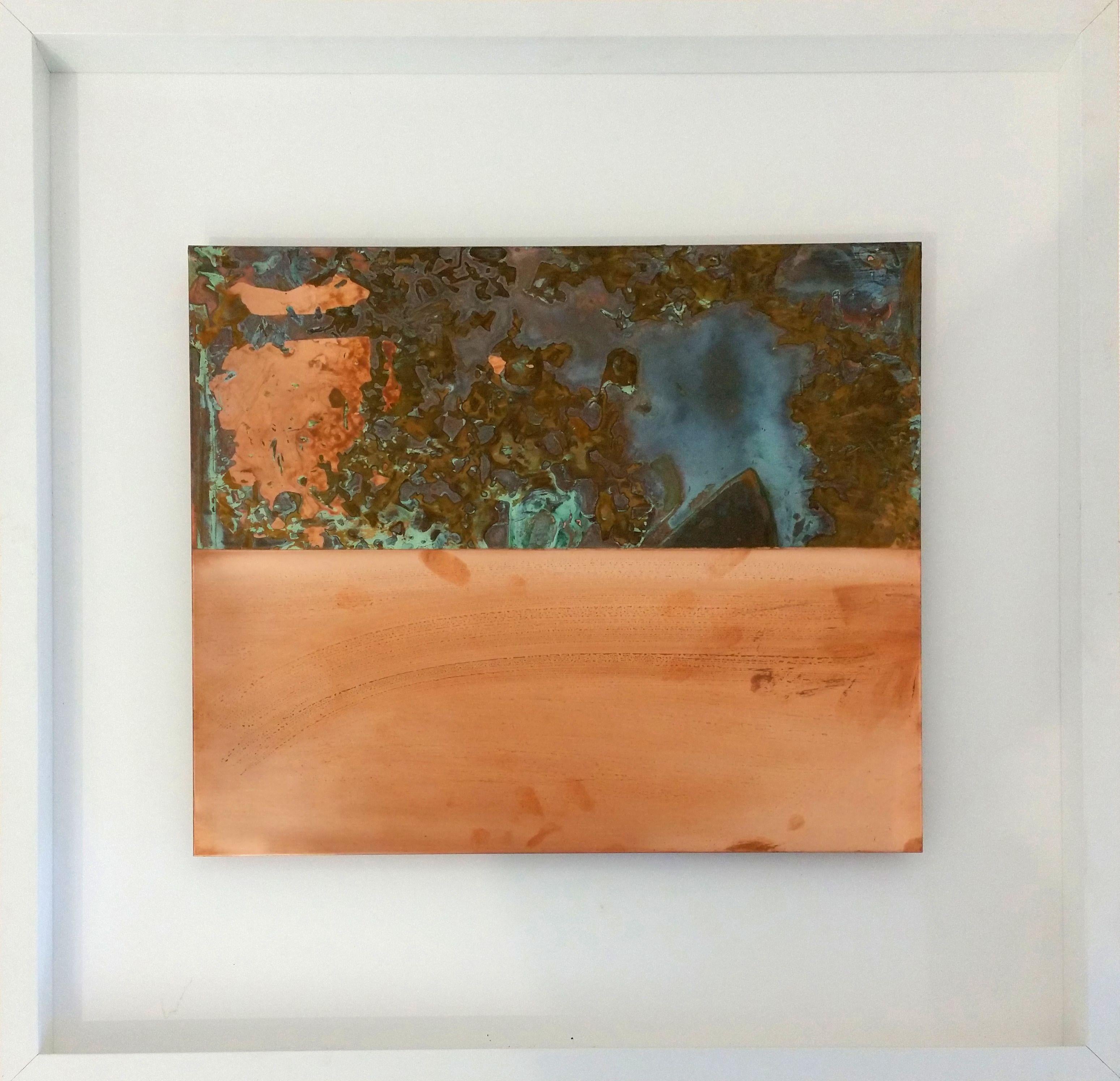 Métal n°9, techniques mixtes sur métal - Abstrait Mixed Media Art par Simon Williams