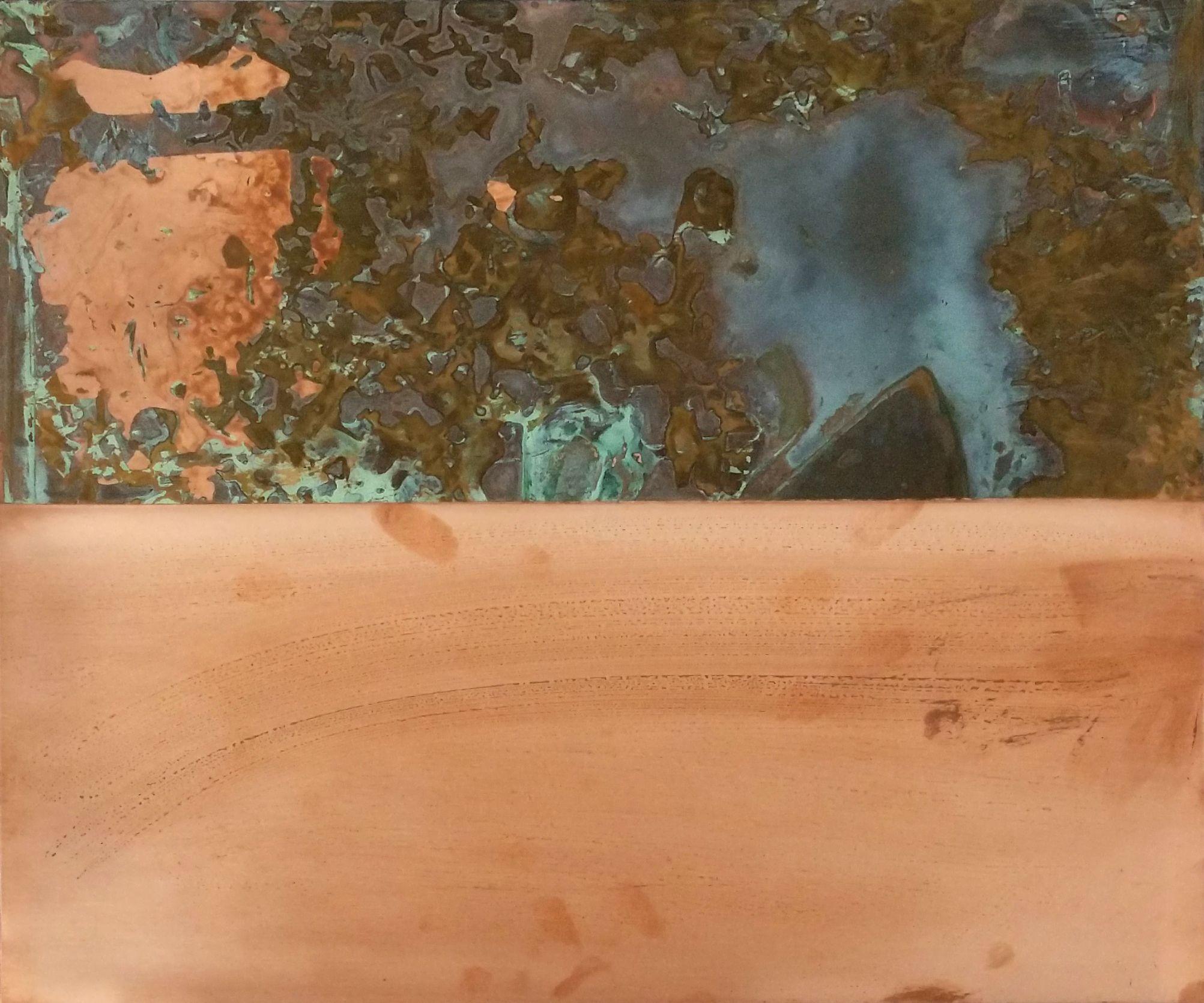 Métal n°9, techniques mixtes sur métal - Mixed Media Art de Simon Williams