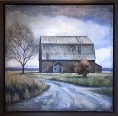 Canadian Barn (Iconic tonalist barn in contemporary western landscape)