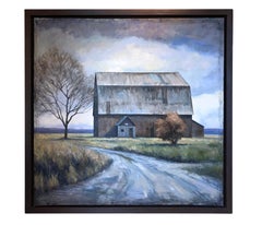 Canadian Barn (Iconic tonalist barn in contemporary western landscape)