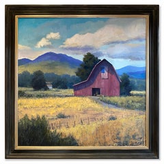 Standing for Something (iconic red barn in contemporary western landscape)