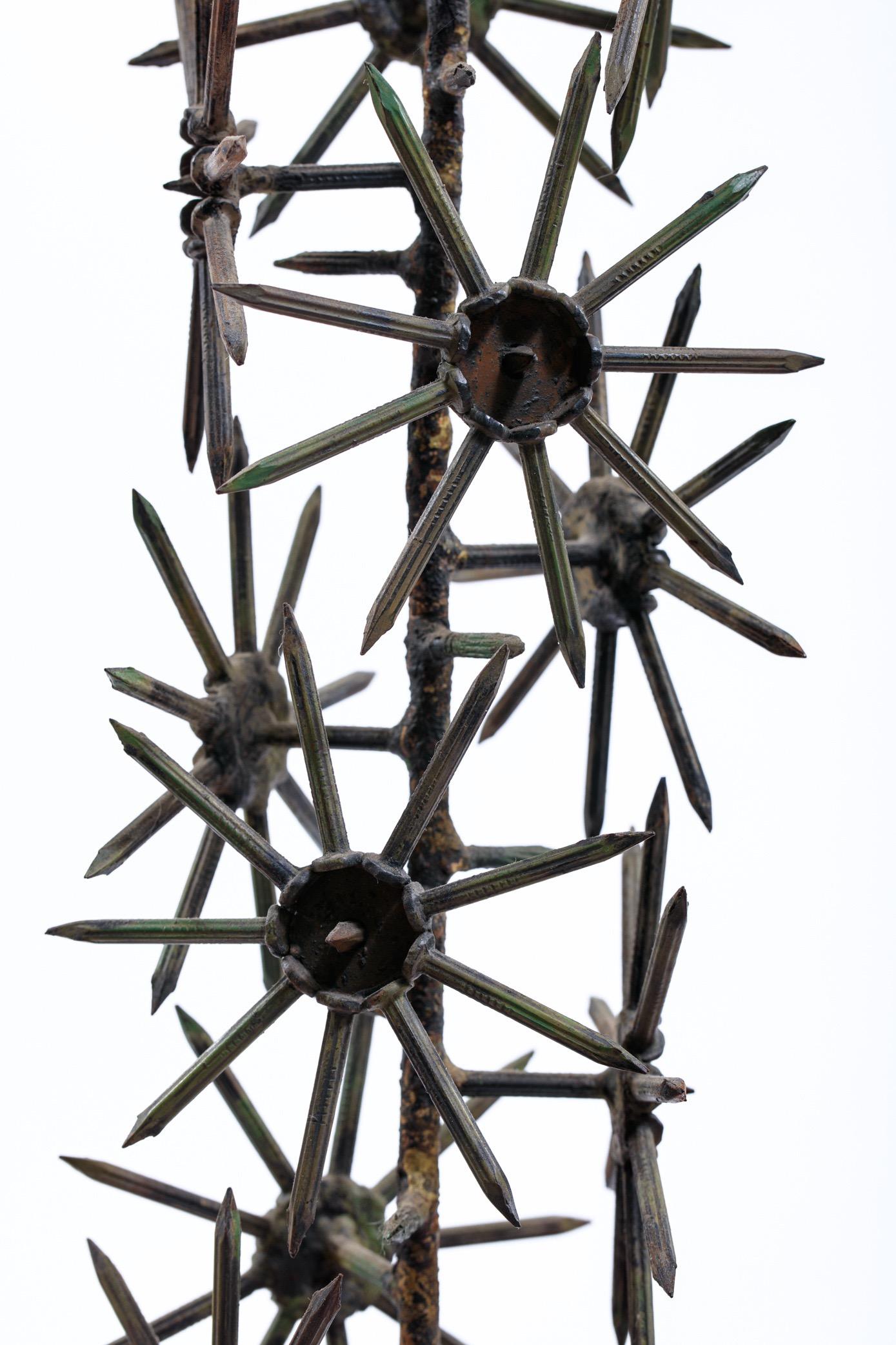 Mid-20th Century Simon Ybarra Brutalist Sculpture Signed and Dated, 1964