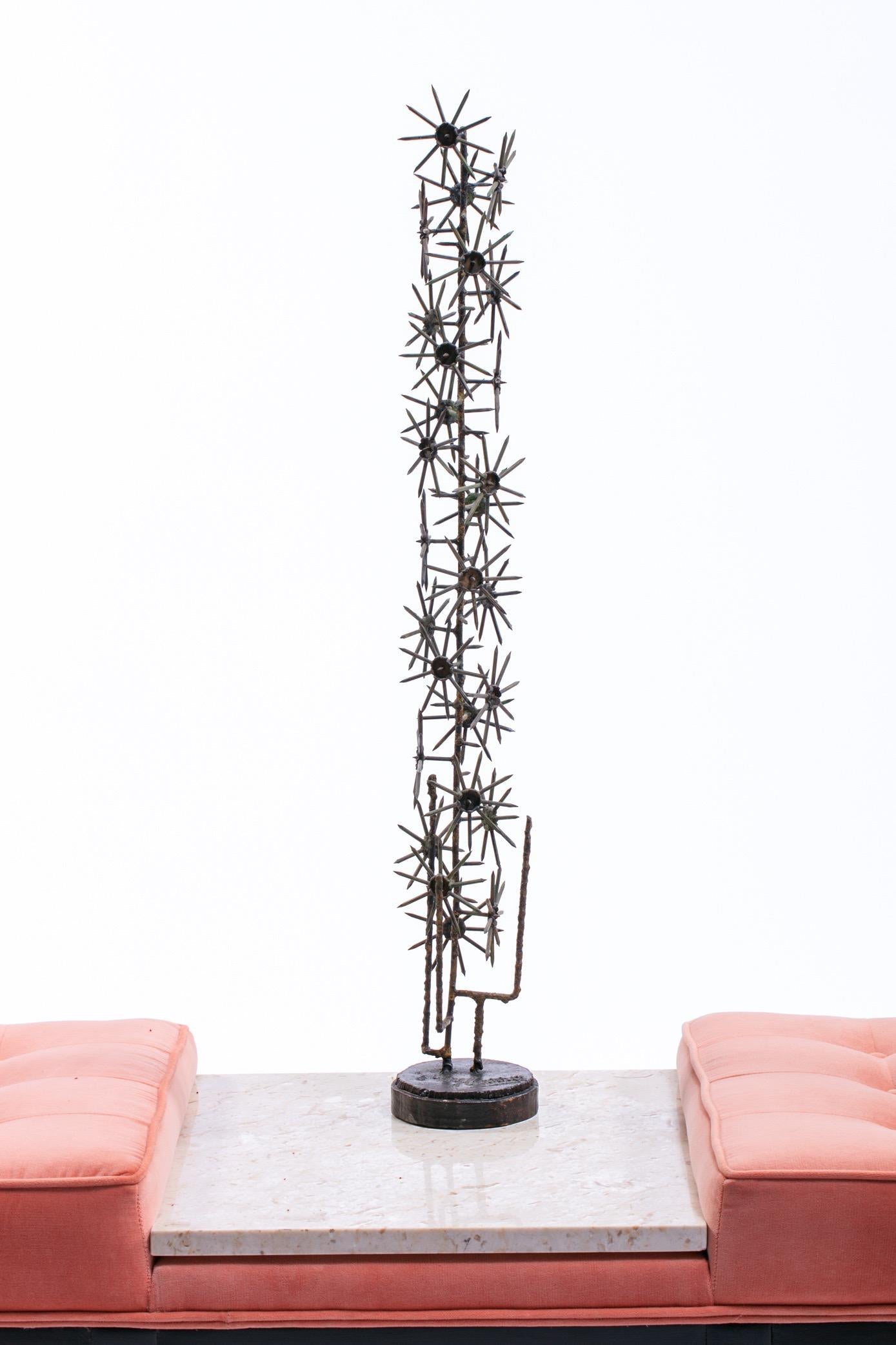 Bronze Simon Ybarra Brutalist Sculpture Signed and Dated, 1964