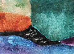 A Visual Journey : Landscape #10, peinture expressionniste abstraite contemporaine