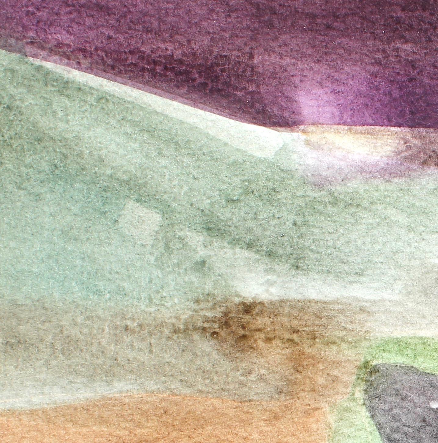 Un viaggio visivo: Paesaggio #4, Pittura astratta espressionista contemporanea - Painting Espressionismo astratto di Simona Gocan