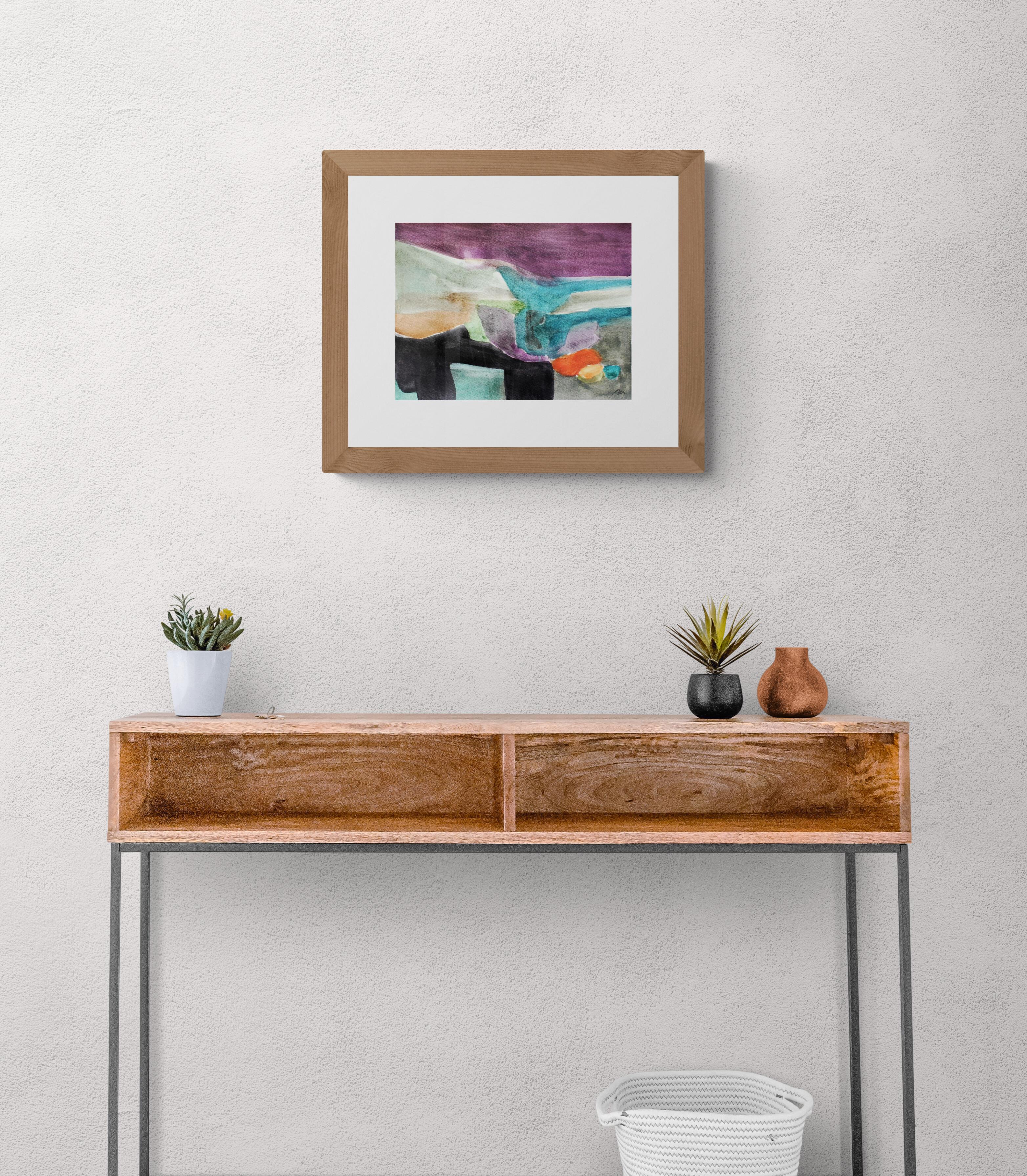 Un viaggio visivo: Paesaggio #4, Pittura astratta espressionista contemporanea in vendita 1