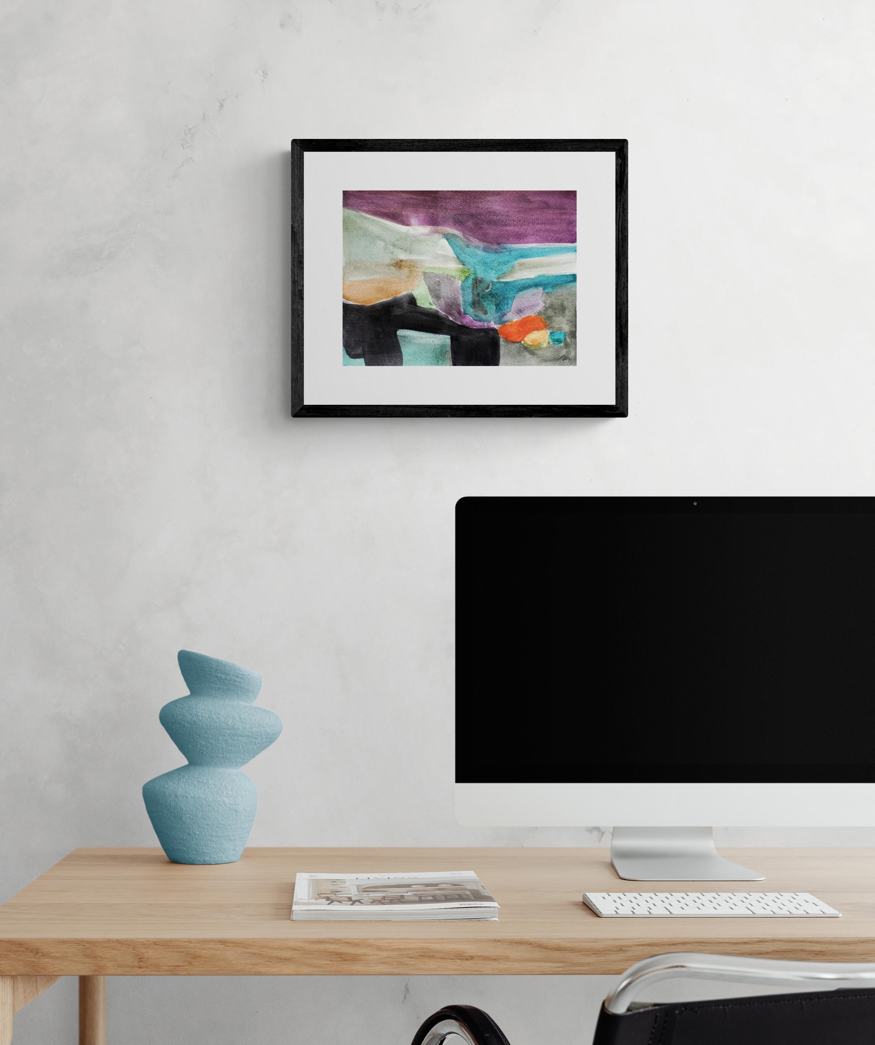 Un viaggio visivo: Paesaggio #4, Pittura astratta espressionista contemporanea in vendita 3