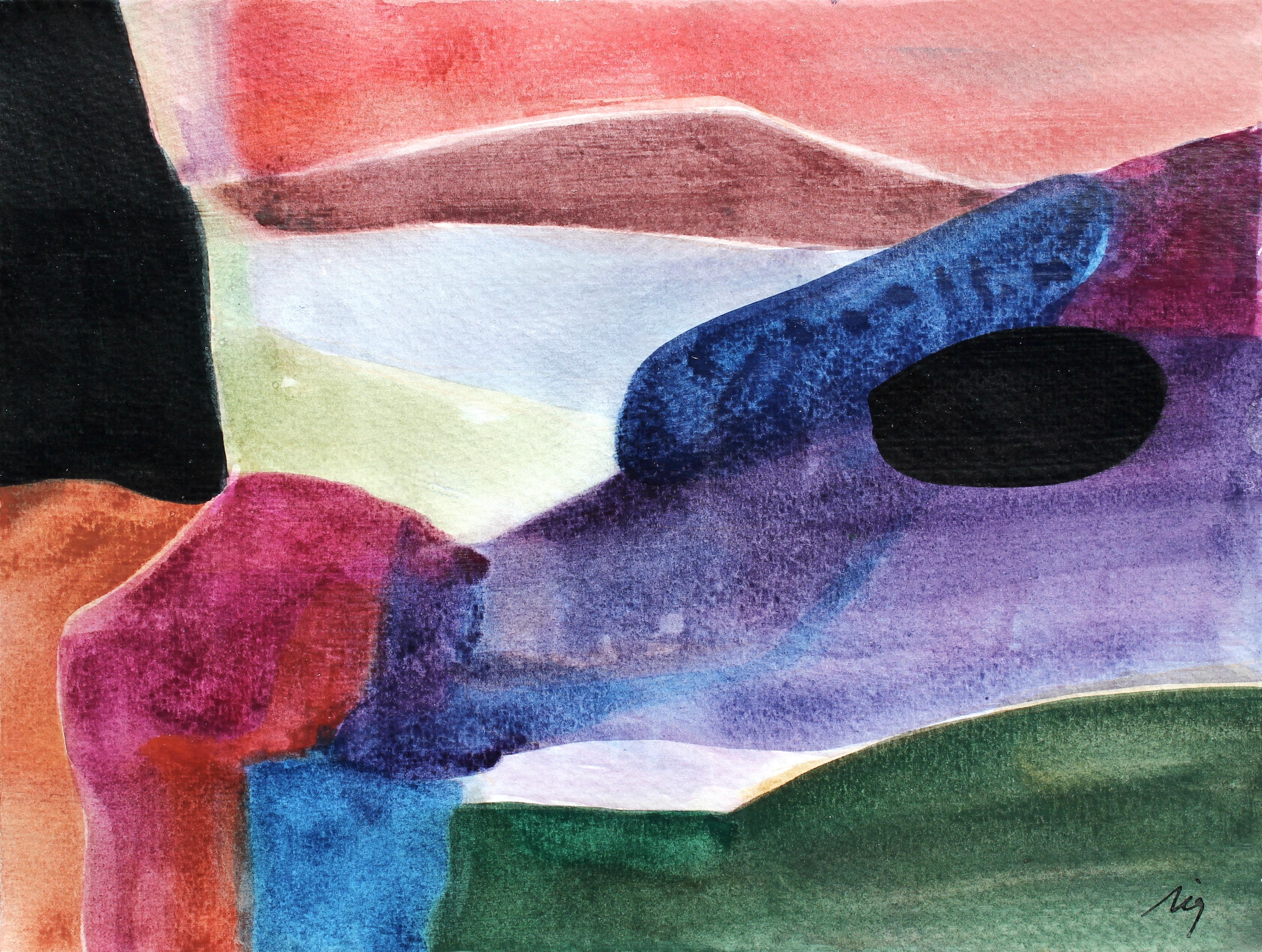 Un viaggio visivo: Paesaggio #8, Pittura espressionista astratta contemporanea