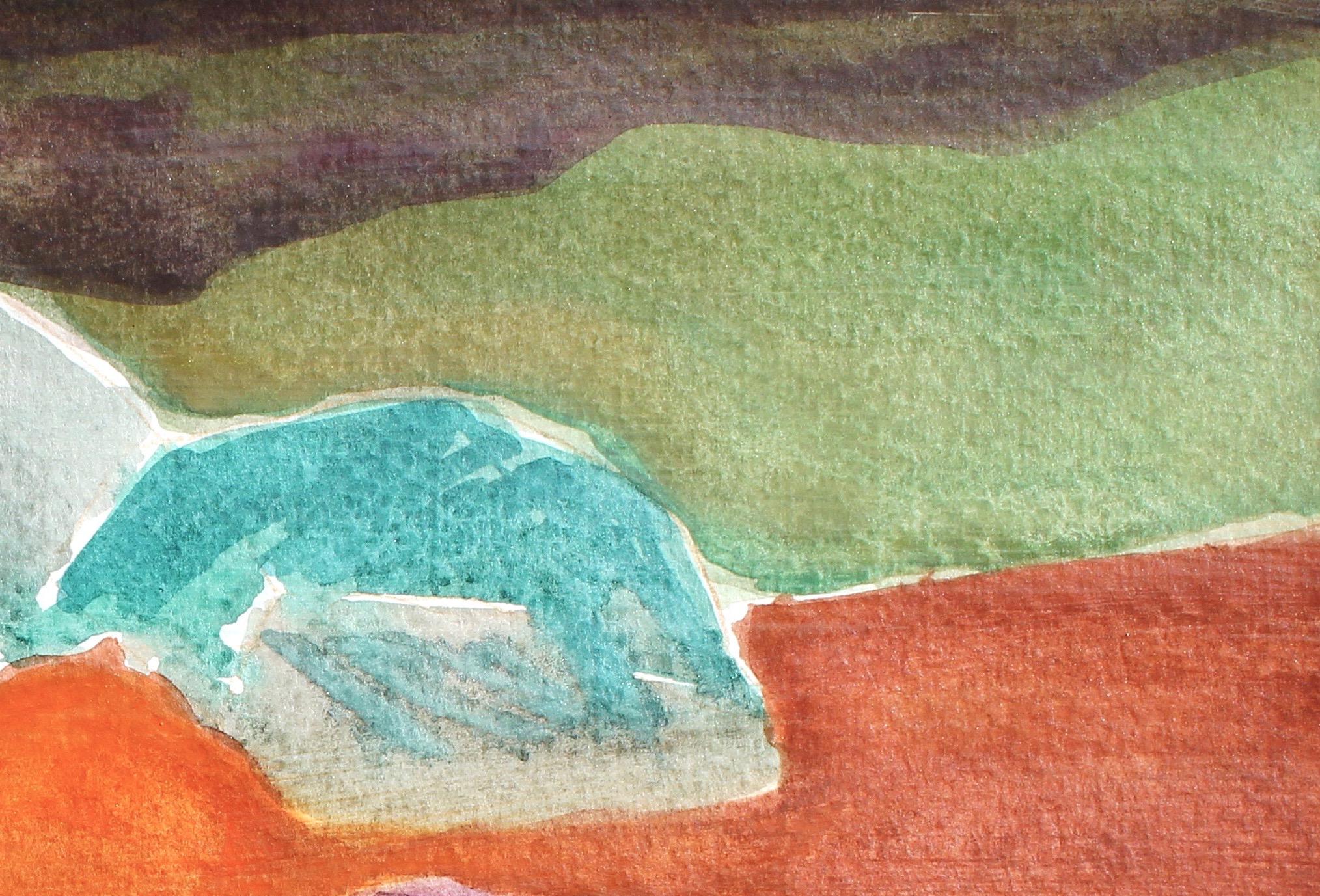 Un viaggio visivo: Paesaggio #9, Pittura espressionista astratta contemporanea - Painting Astrattismo geometrico di Simona Gocan