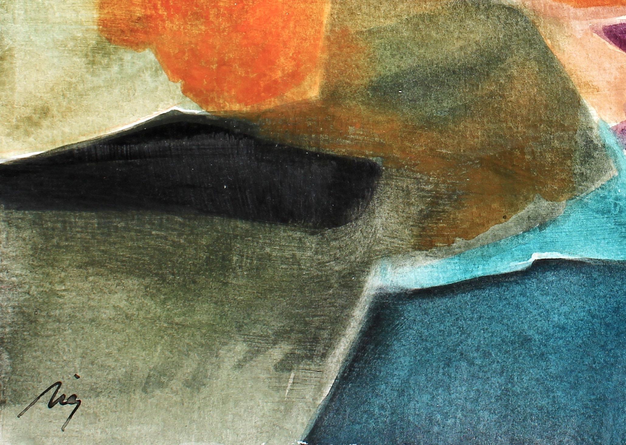 Un viaggio visivo: Paesaggio #9, Pittura espressionista astratta contemporanea in vendita 1