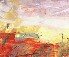 Desertscape #4, Signed Contemporary Abstract Expressionist Landscape Painting