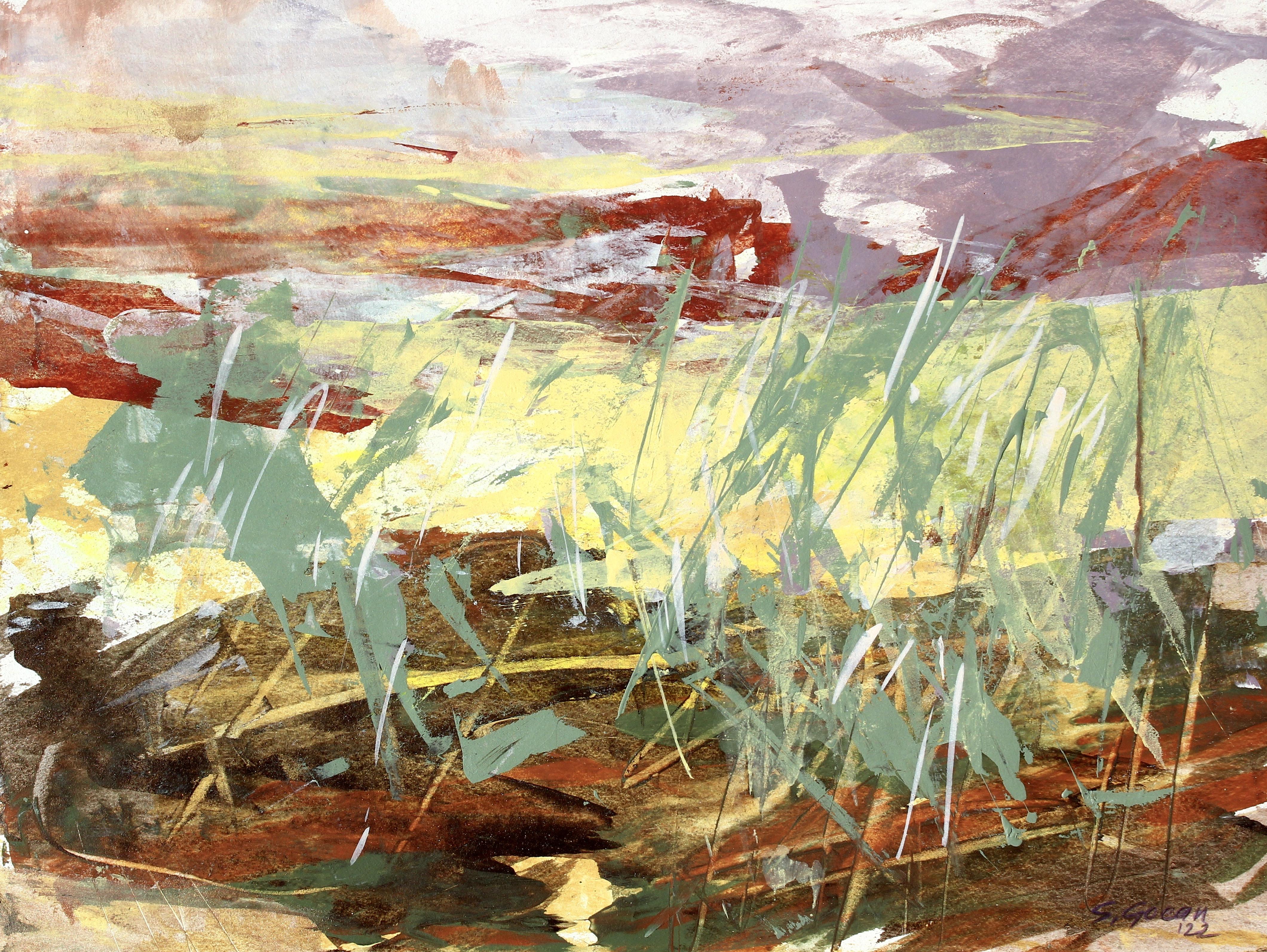 Simona Gocan Landscape Painting - Desertscape #5