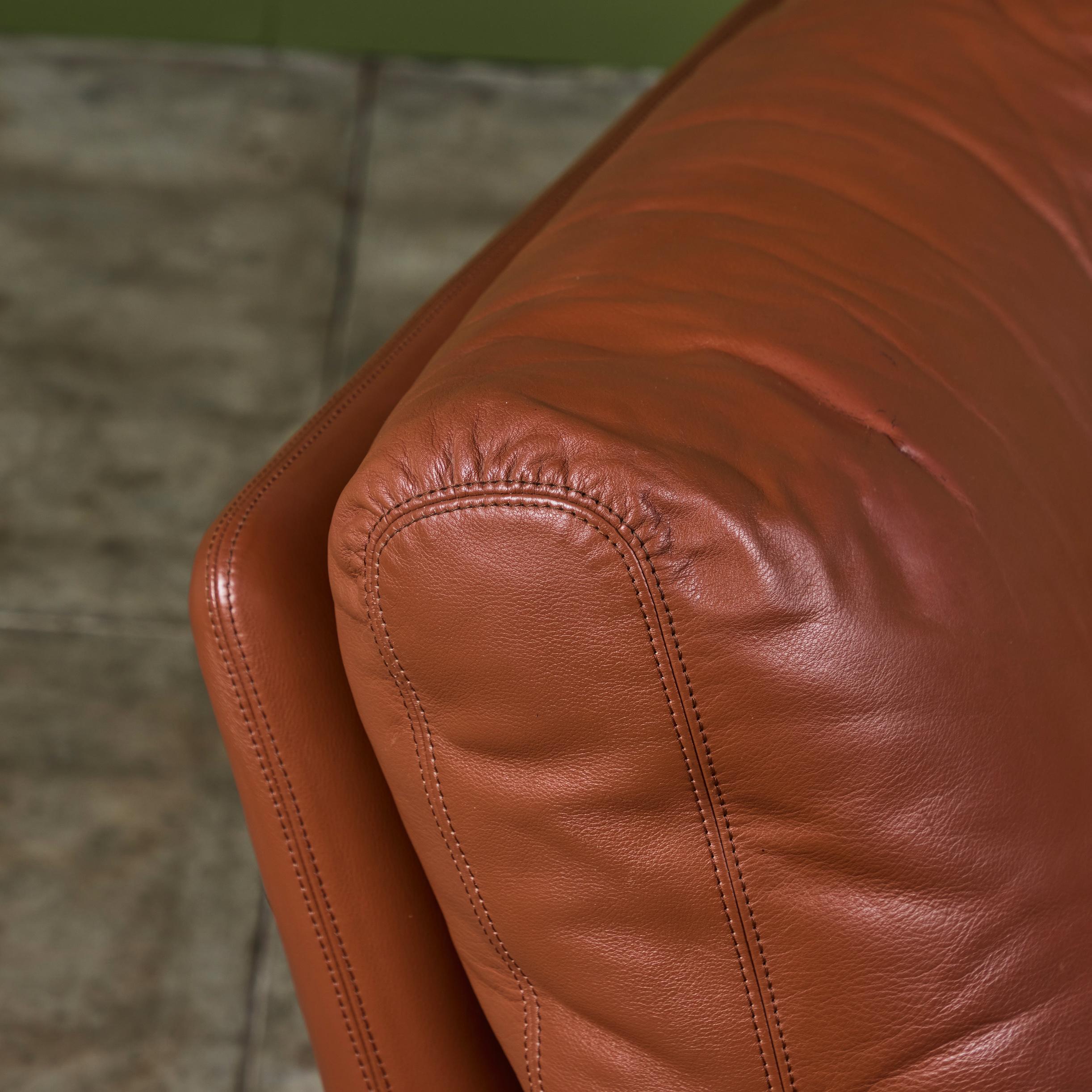 Simona Leather Sofa by Ferdinando Buzzi for Brunati 6