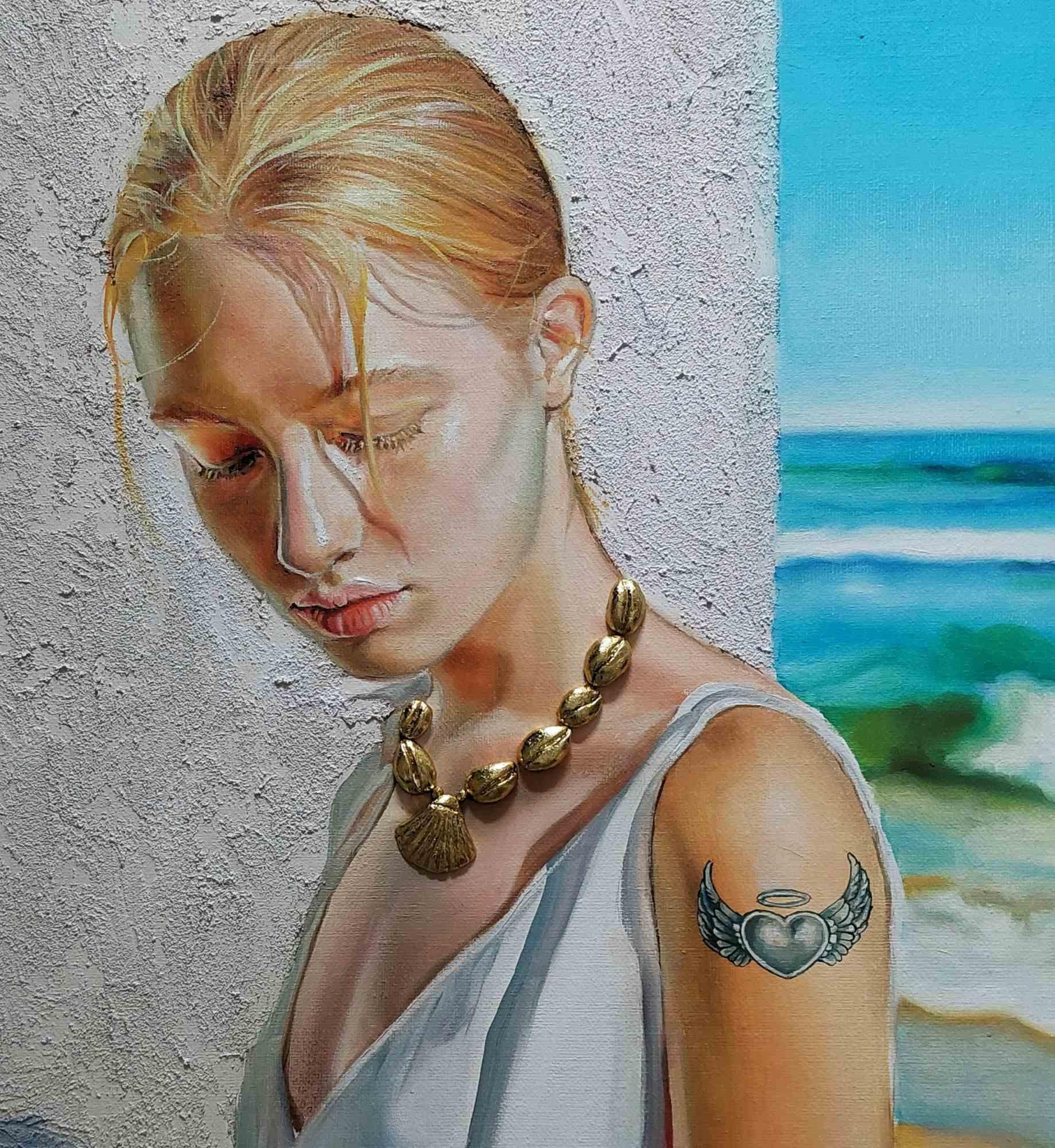 Tell me on  Sunday - Oil Paint by Simona Zecca - 2023 For Sale 2