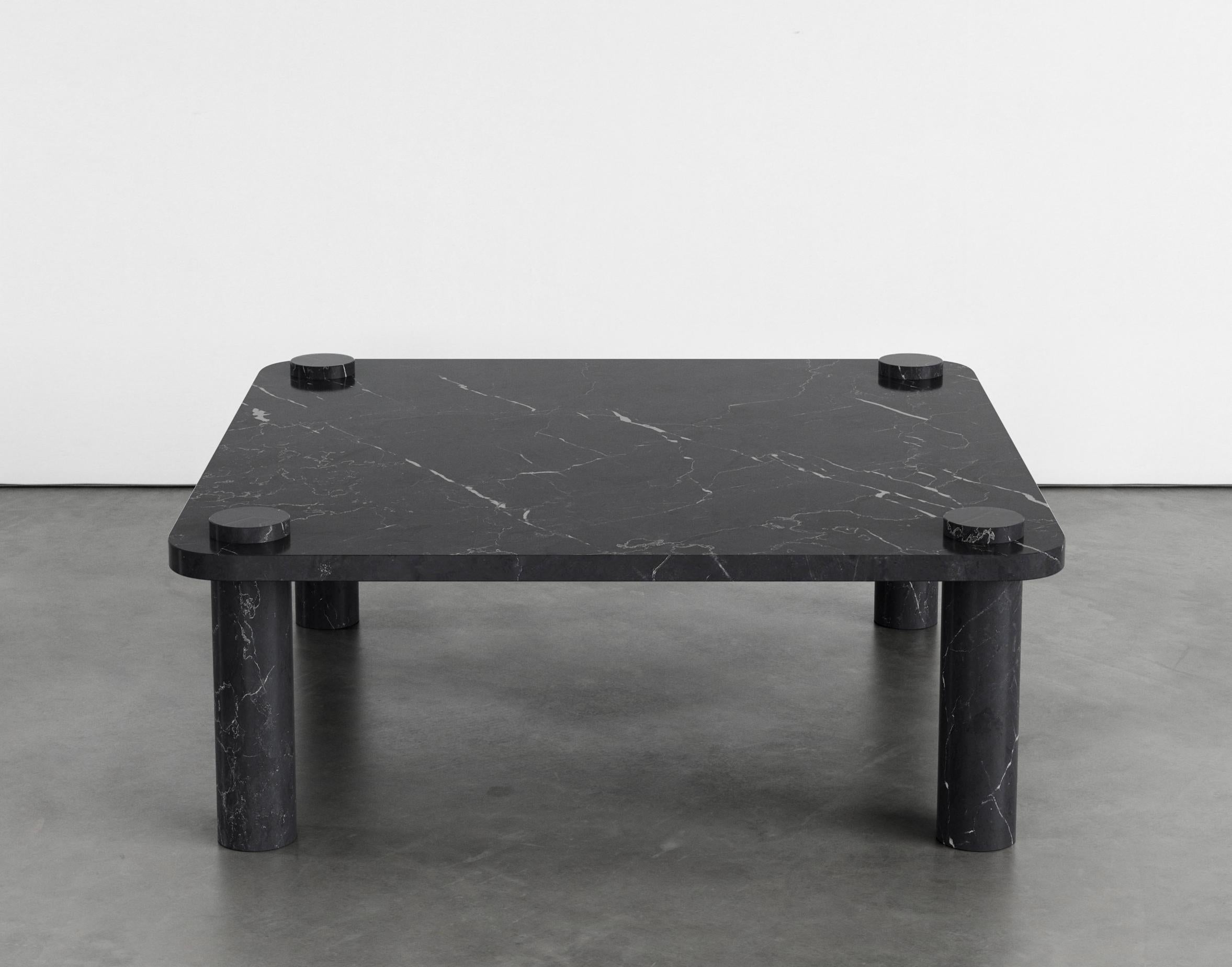Moderne Table basse Simone 100 en marbre par Agglomerati en vente