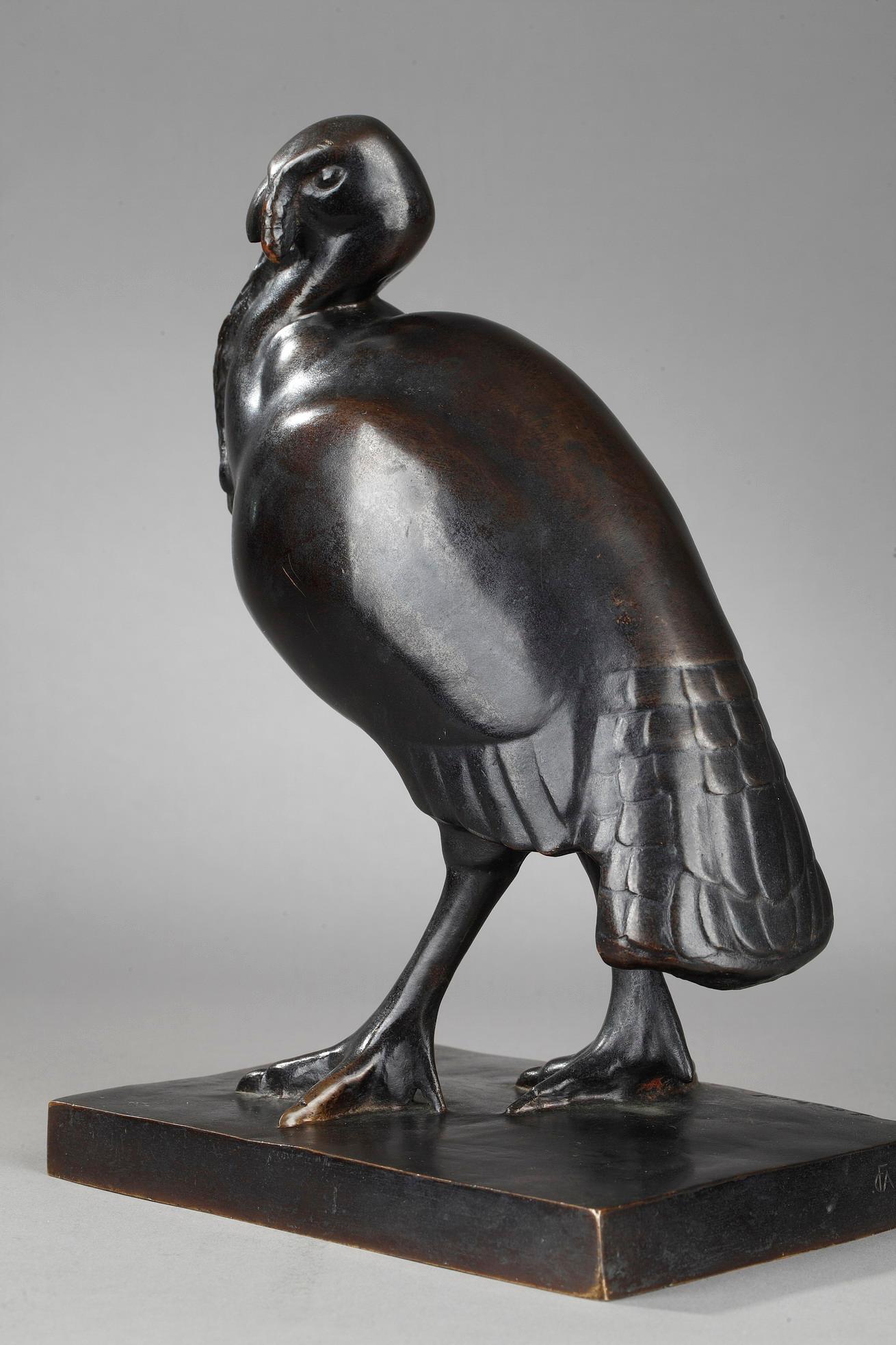 Tacchino selvatico
di Simone BOUTAREL (1892-1987)

Bronzo con una patina marrone scuro sfumata
Firmato sulla base 