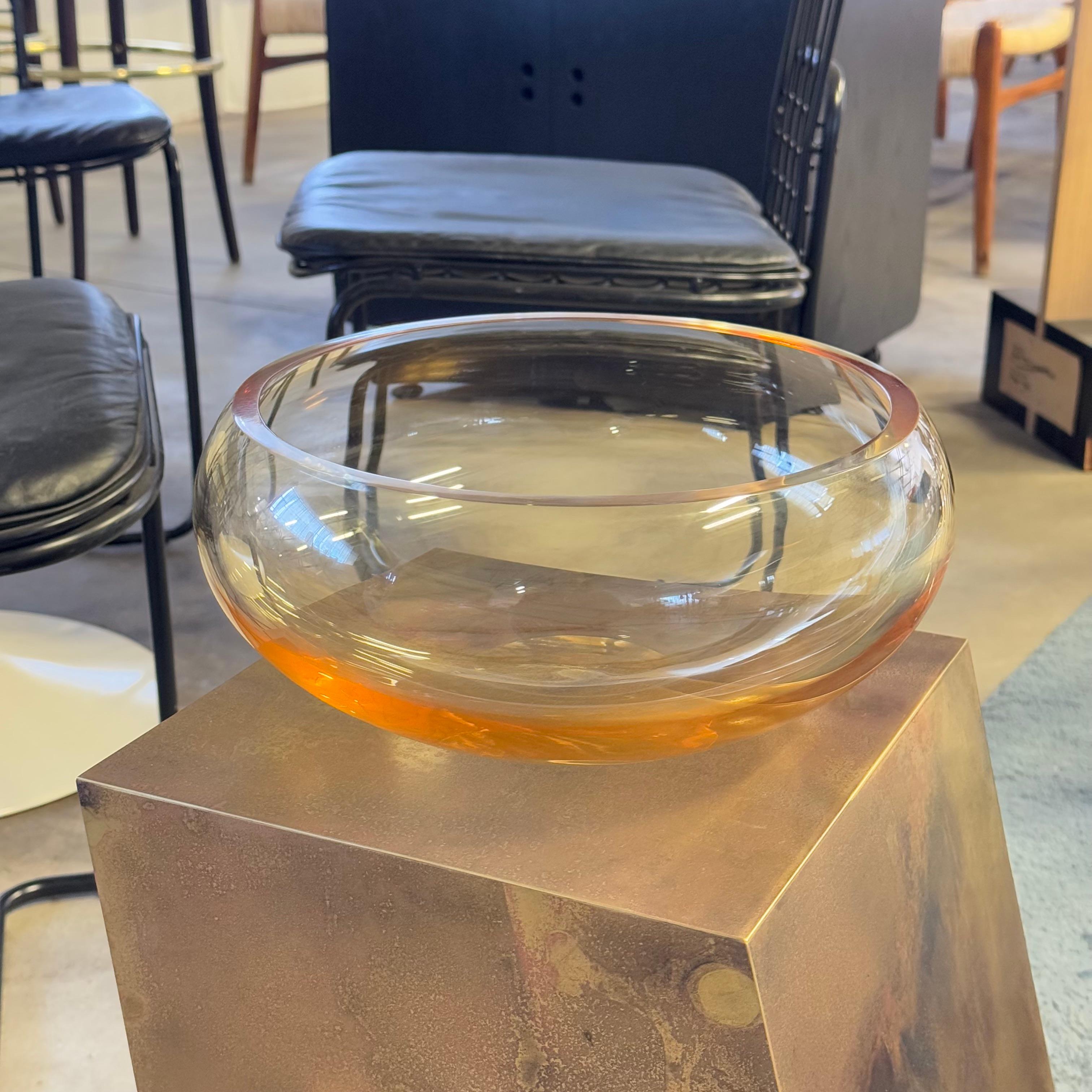 Simone Cenedese, large sculptural Murano glass bowl, Italy, 1980s For Sale 3