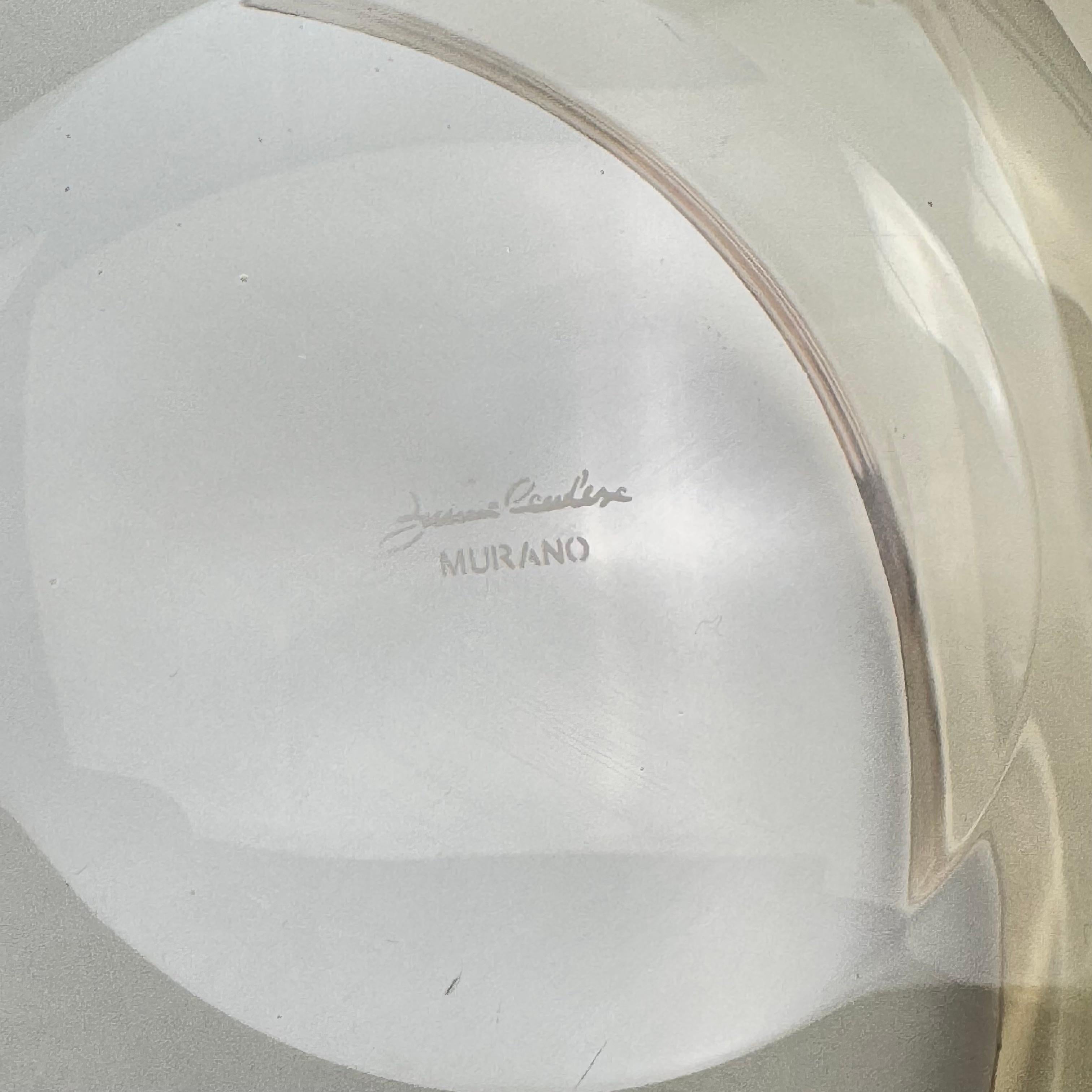 Simone Cenedese, large sculptural Murano glass bowl, Italy, 1980s For Sale 1