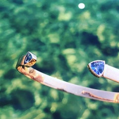 Simone Cuff, Tanzanite Trillion Cuff in Rose Gold