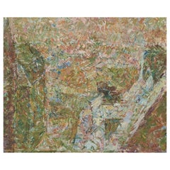 Simone De Dardel, a Listed Swedish Artist, Exterior with the Person, Oil /Canvas