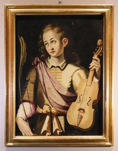 San Genesio De Magistris Portrait 17th Century Oil on canvas Old master Italy