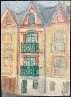 1930's French Impressionist Charming French Townhouse with Green Balconies