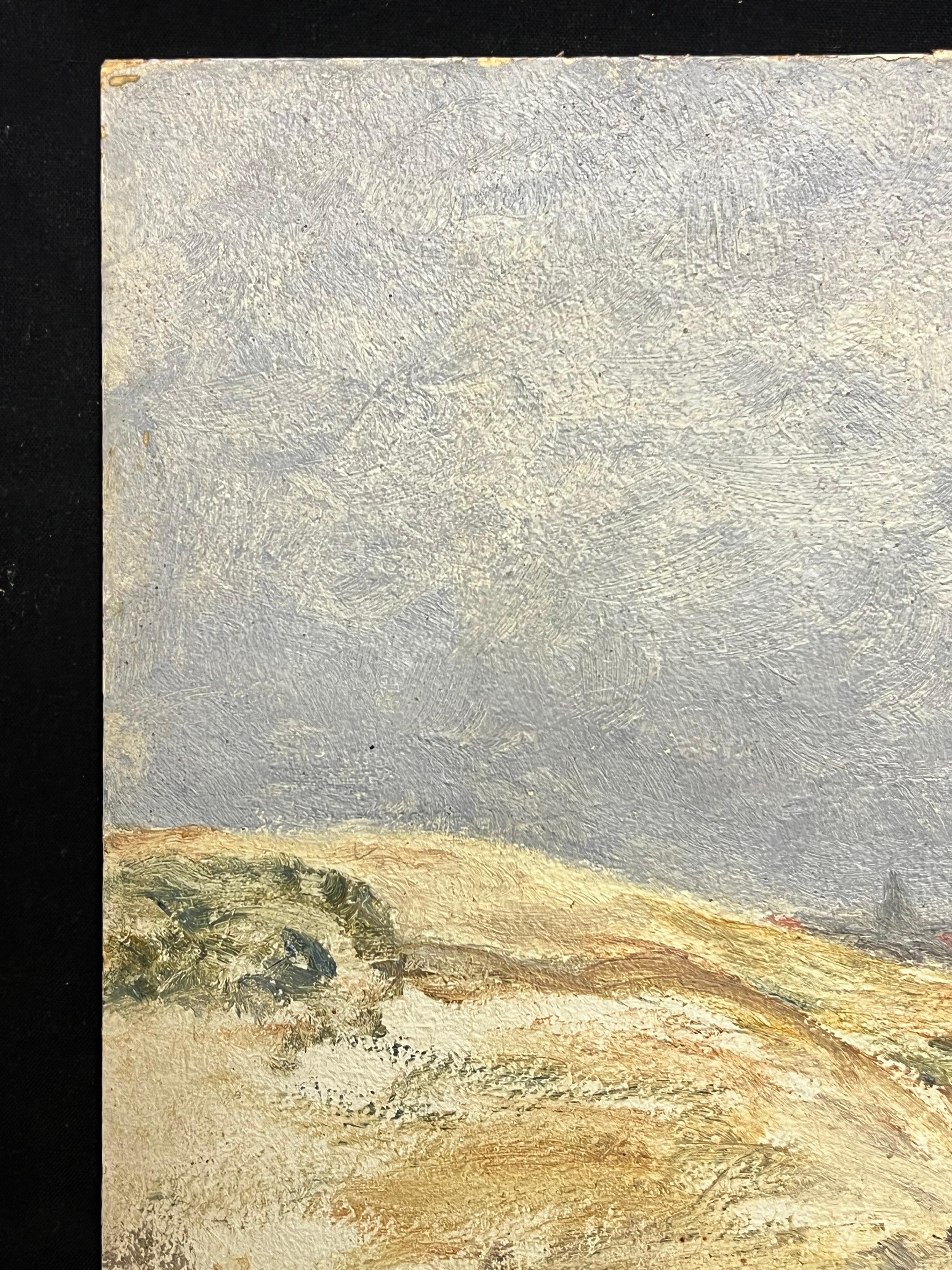 Paisaje de dunas costeras
Simone Forge Impresionista francés de 1930 
óleo sobre tabla sin enmarcar
tablero: 9.5 x 13 pulgadas
Procedencia: colección privada
Estado: gran estado 

Para más información, ponte en contacto con nosotros. Gracias, señor. 