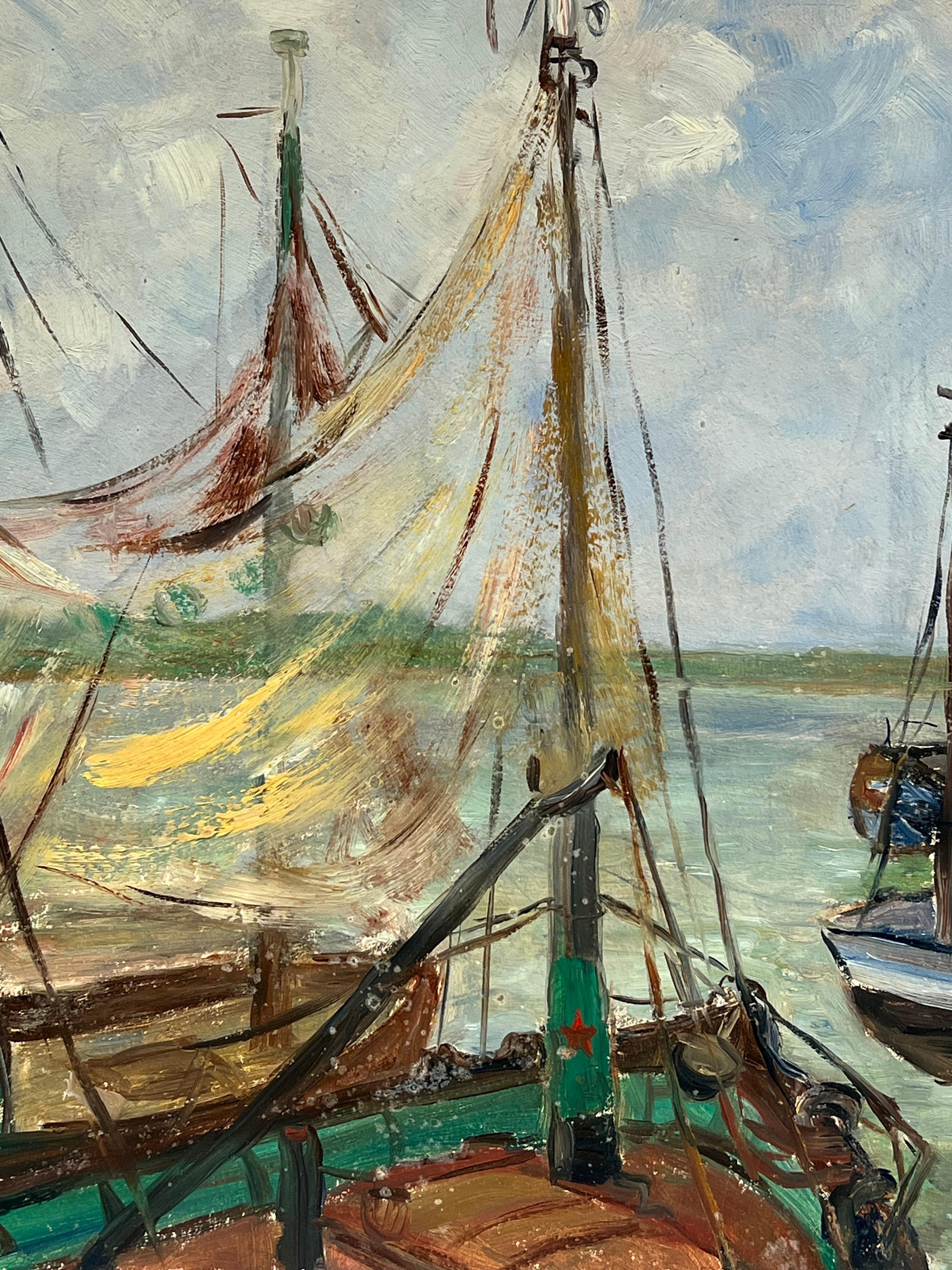 Hafenszene
Simone Forge 1930er Jahre Französischer Impressionist  
Öl auf Karton ungerahmt
Brett: 13 x 16 Zoll
Provenienz: Privatsammlung
Condit: sehr guter Zustand 

Für weitere Informationen wenden Sie sich bitte an uns, wenn Sie Fragen haben. Ich