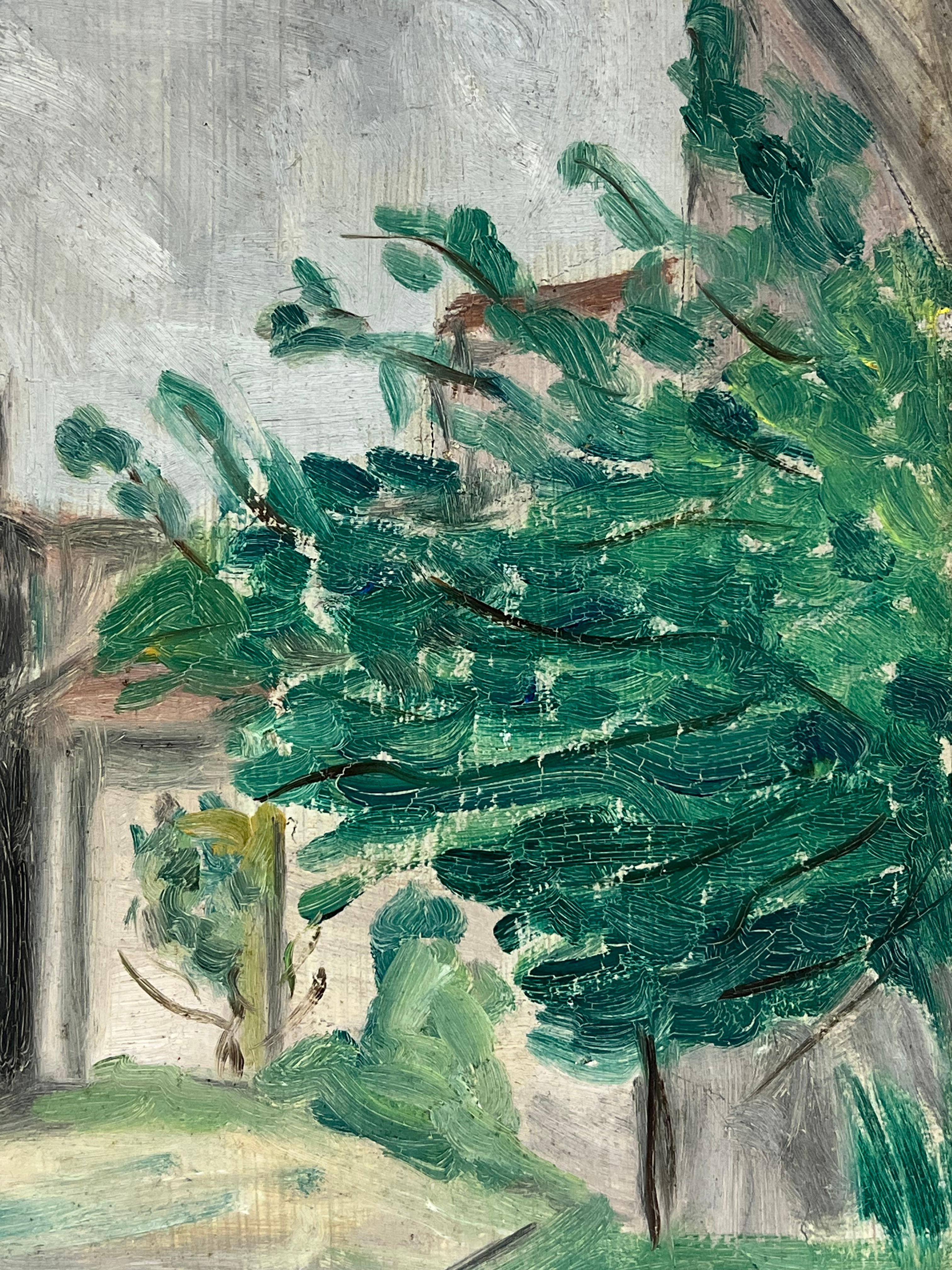 View Through Archway to Tower and Garden
Simone Forge 1930's French Impressionist  
oil on board unframed
board: 16 x 13 inches
Provenance: private collection
Condition: great condition 

For more any more information please do contact us with any