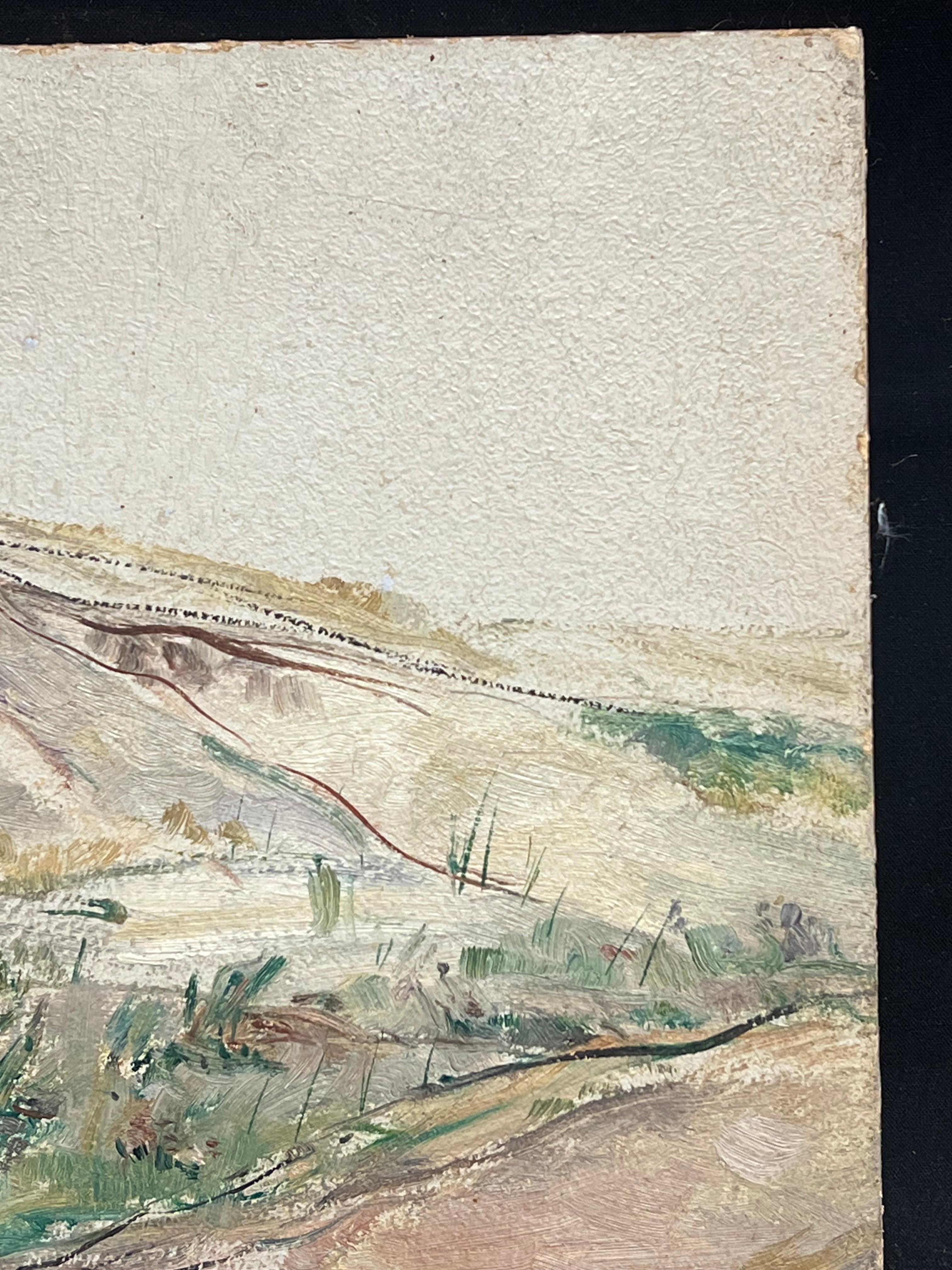 Landscape of Rolling Hills 
Simone Forge 1930's French Impressionist 
oil on board unframed
board: 13 x 18 inches
inscribed verso
Provenance: private collection
Condition: great condition 

For more any more information please do contact us with any