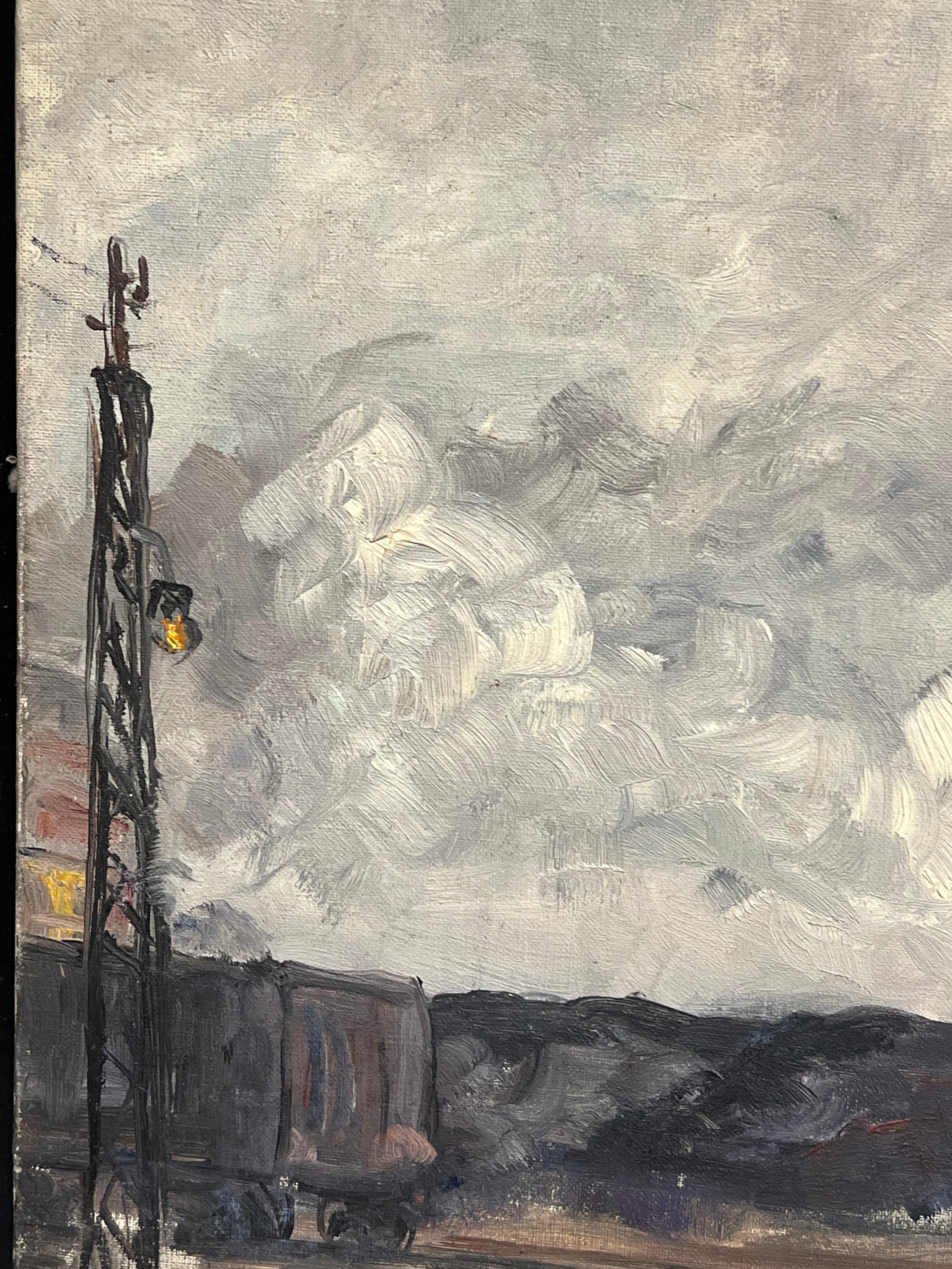 Industrial Landscape
Simone Forge 1930's French Impressionist 
oil on canvas unframed
canvas: 15 x 18 inches
Provenance: private collection
Condition: great condition

For more any more information please do contact us with any questions you may