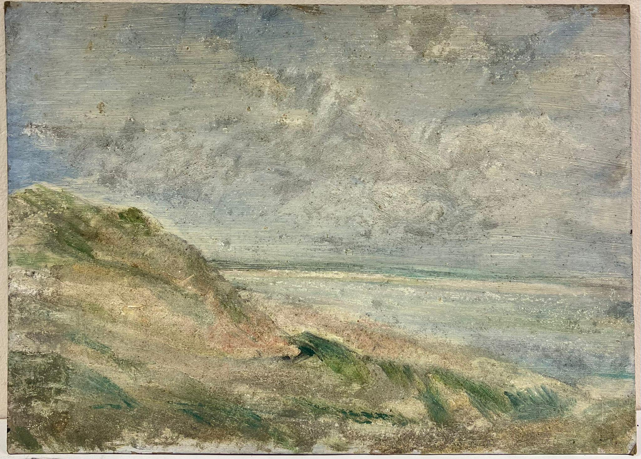 Mitte des 20. Jahrhunderts Französisch Impressionist Öl Dusty Sand Dunes Landschaft – Painting von Simone Forge