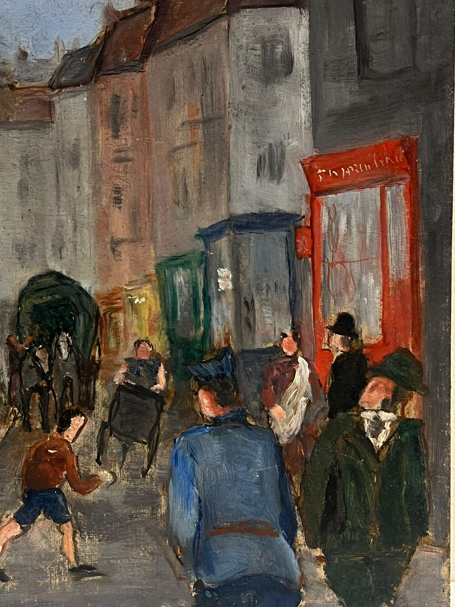 Französische postimpressionistische Ölbüstenfiguren aus der Mitte des 20. Jahrhunderts, Französisch (Grau), Landscape Painting, von Simone Forge