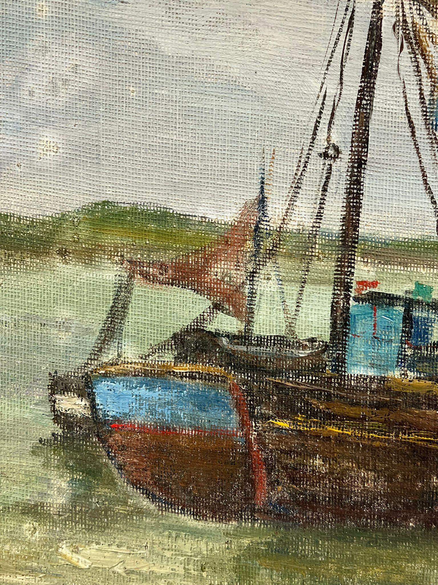 Bateaux à quai
Simone Forge 1930's French Impressionist  
huile sur panneau non encadrée
planche : 13 x 16 pouces
Collectional : collection privée
Condit : très bon état 

Pour plus d'informations, n'hésitez pas à nous contacter si vous avez des