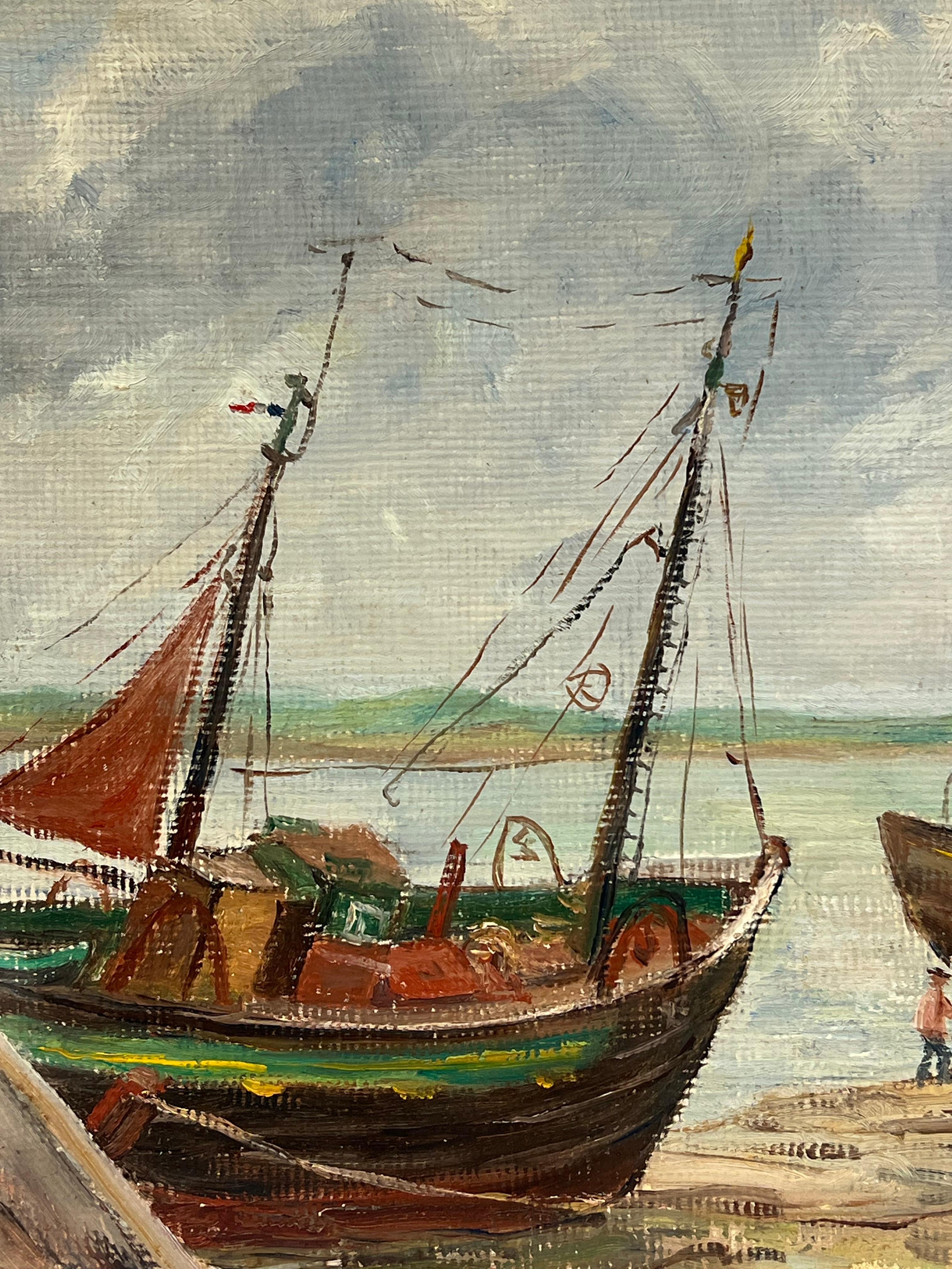 Fishing Boats Moored
Simone Forge 1930's French Impressionist  
oil on board unframed
board: 13 x 16 inches
Provenance: private collection
Condition: great condition 

For more any more information please do contact us with any questions you may
