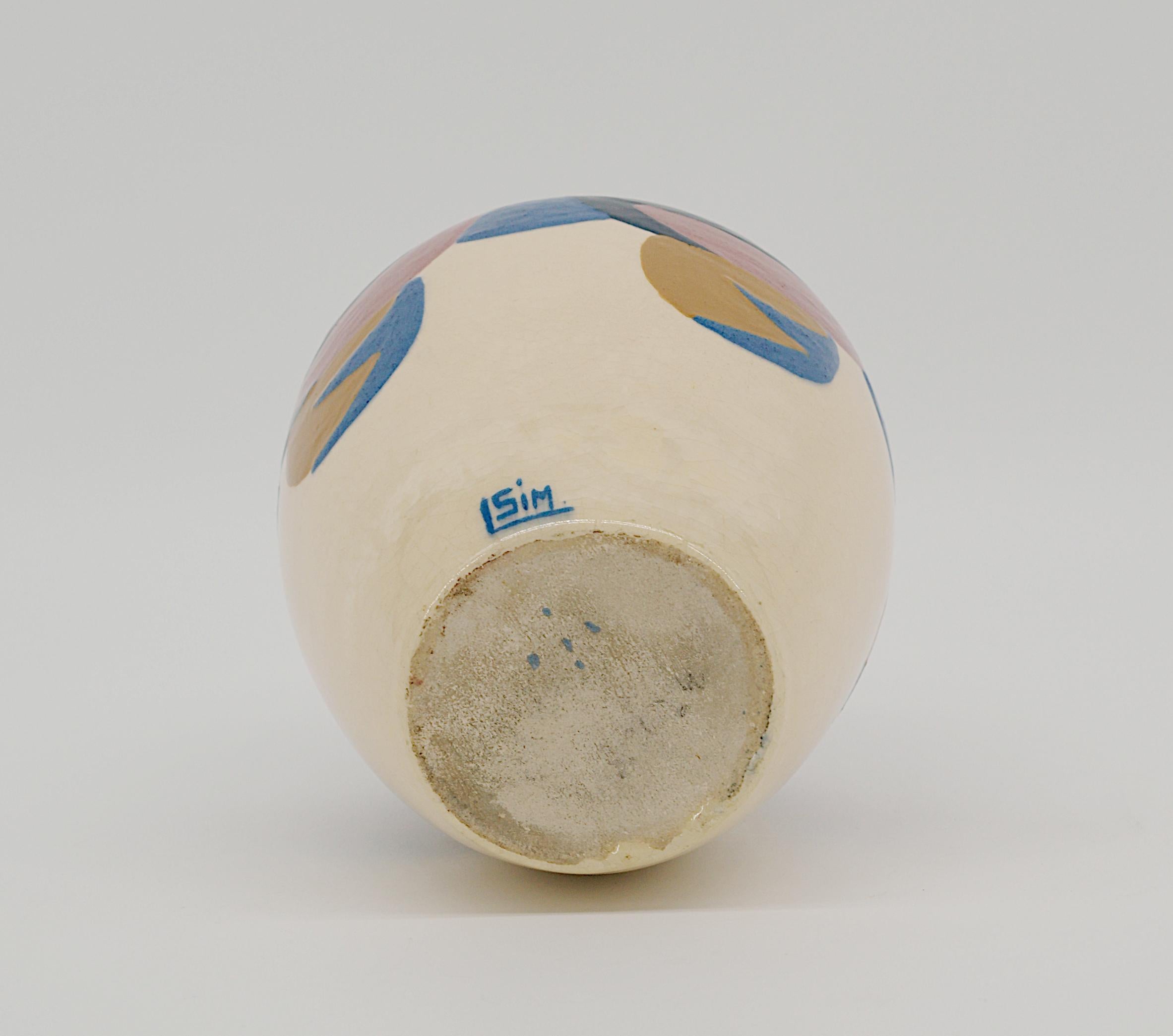 Ceramica Vaso Art Deco Simone Larrieu, 19320 in vendita