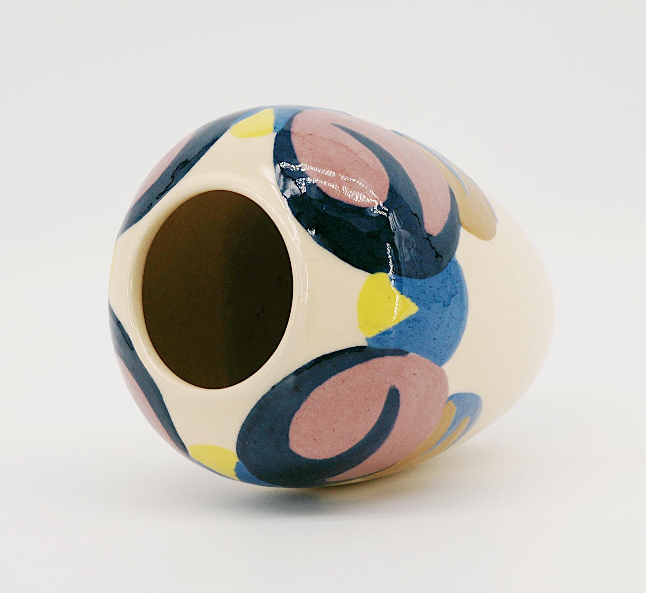 Simone LARRIEU Französische Art-déco-Vase, 1930er-Jahre (Keramik) im Angebot