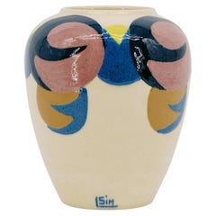 Vintage Simone LARRIEU French Art Deco Vase, 1930s