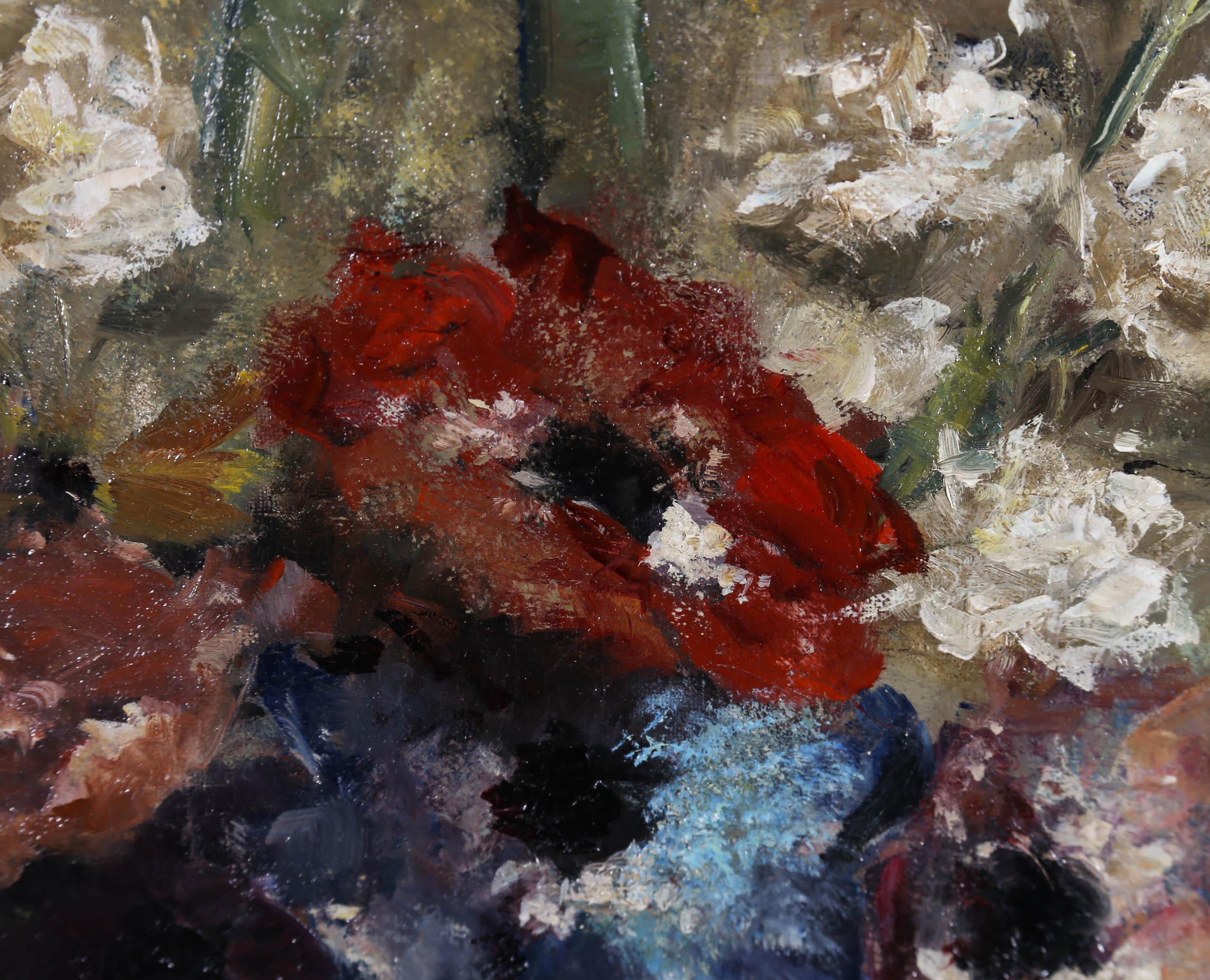 Simone Lienard (1912-1988) - Olio del 1944, Fiori gioiosi 4