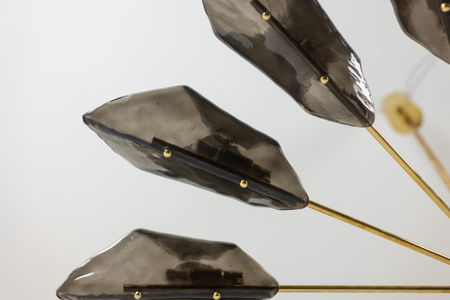Simone Malachin. Murano glass “star” chandelier. Contemporary. For Sale 4