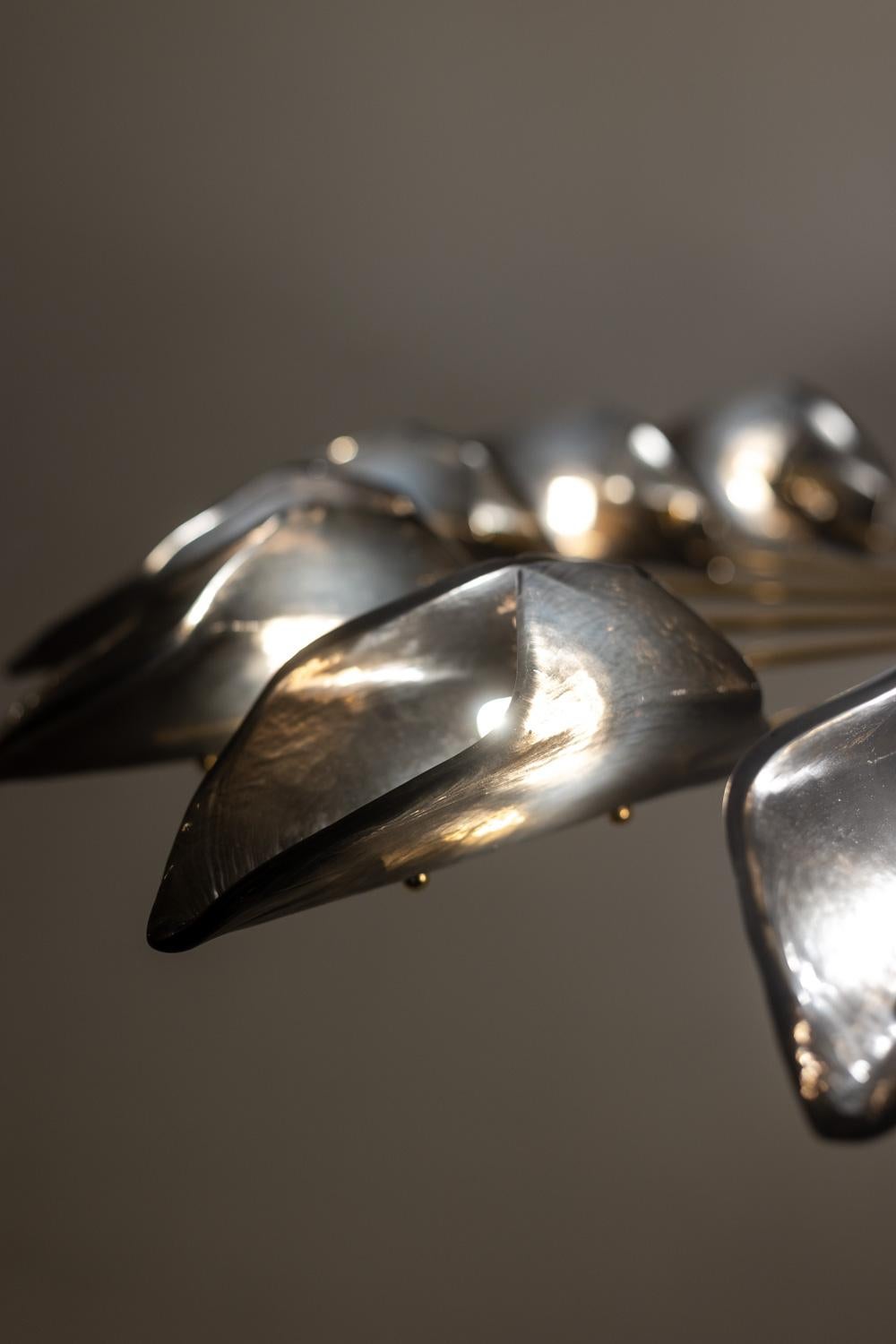 Simone Malachin. Murano glass “star” chandelier. Contemporary. In Excellent Condition For Sale In Saint-Ouen, FR