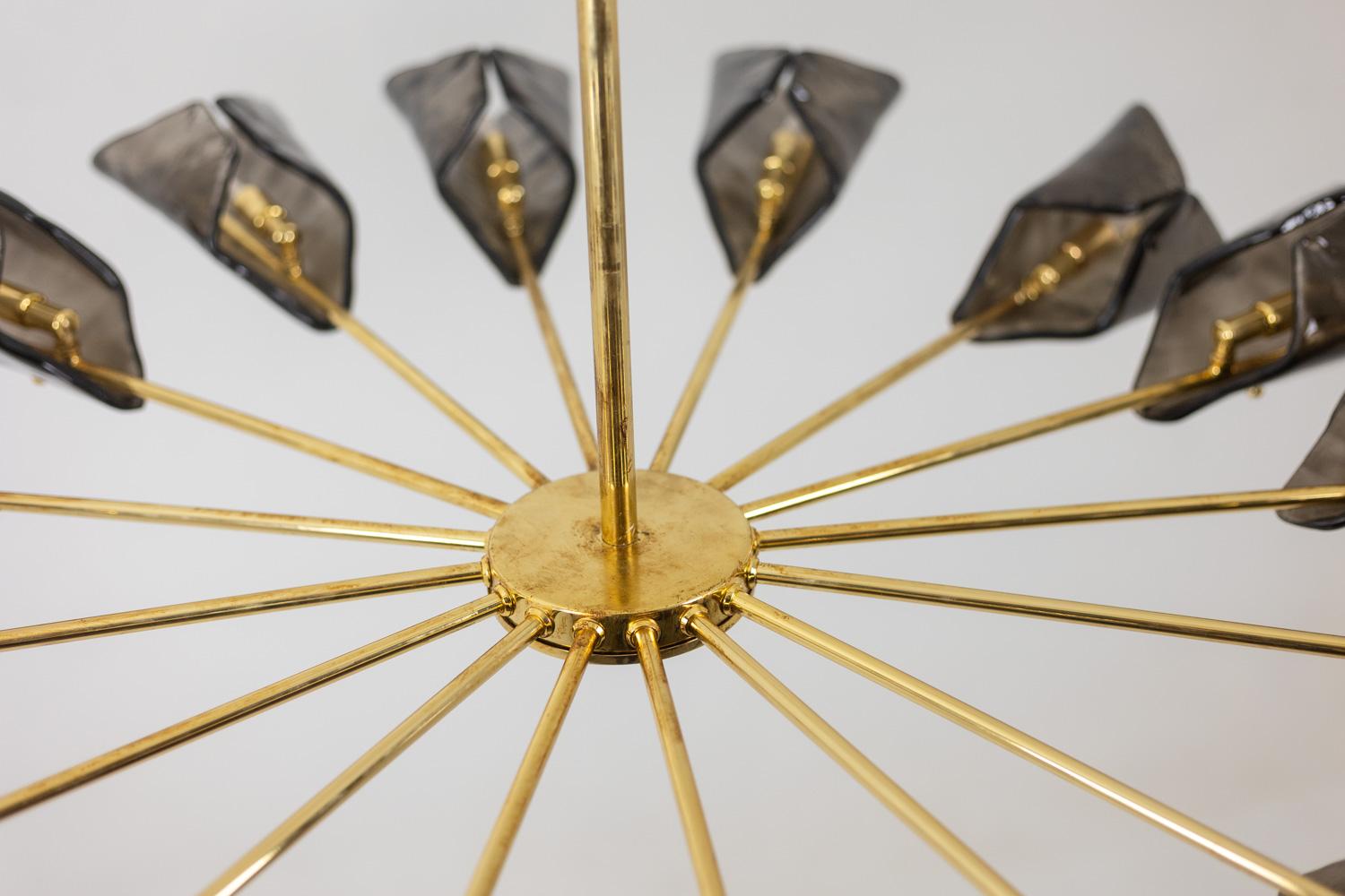 Simone Malachin. Murano glass “star” chandelier. Contemporary. For Sale 2