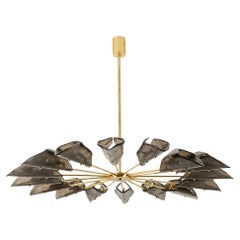 Simone Malachin. Murano glass “star” chandelier. Contemporary.