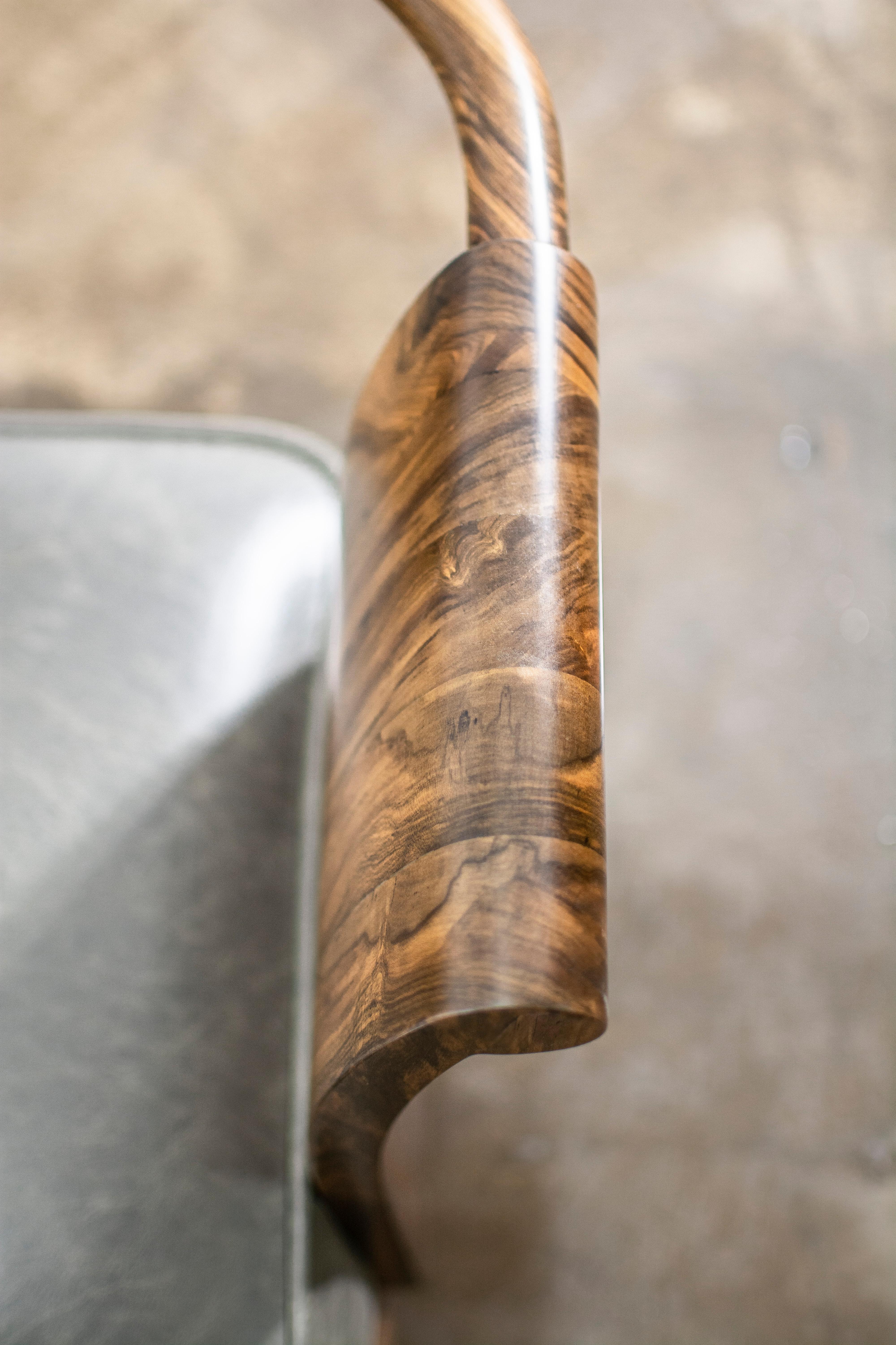  Loungesessel aus massivem Argentinischem Palisanderholz aus Leder von Costantini im Angebot 6
