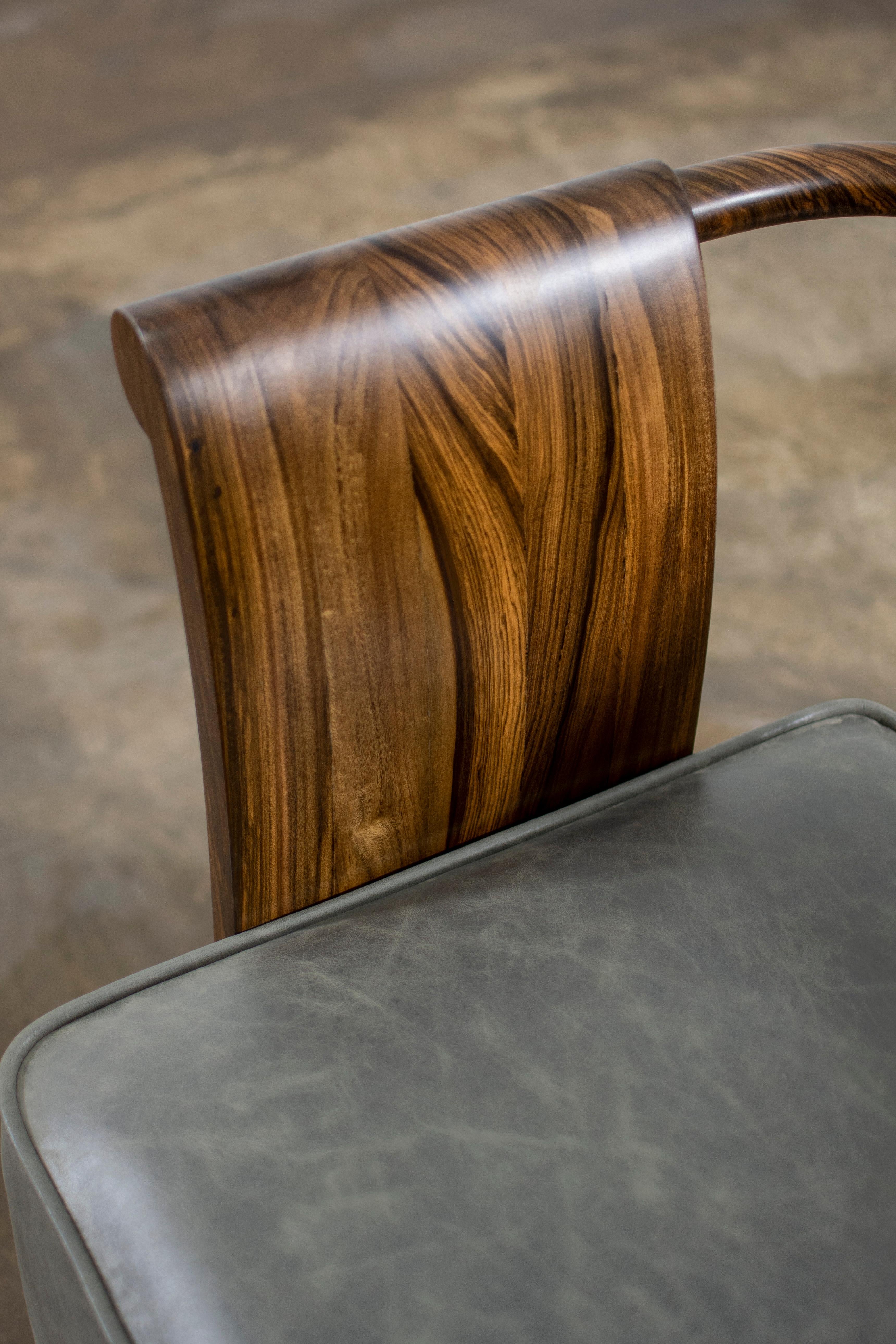 Loungesessel aus massivem Argentinischem Palisanderholz aus Leder von Costantini im Angebot 7